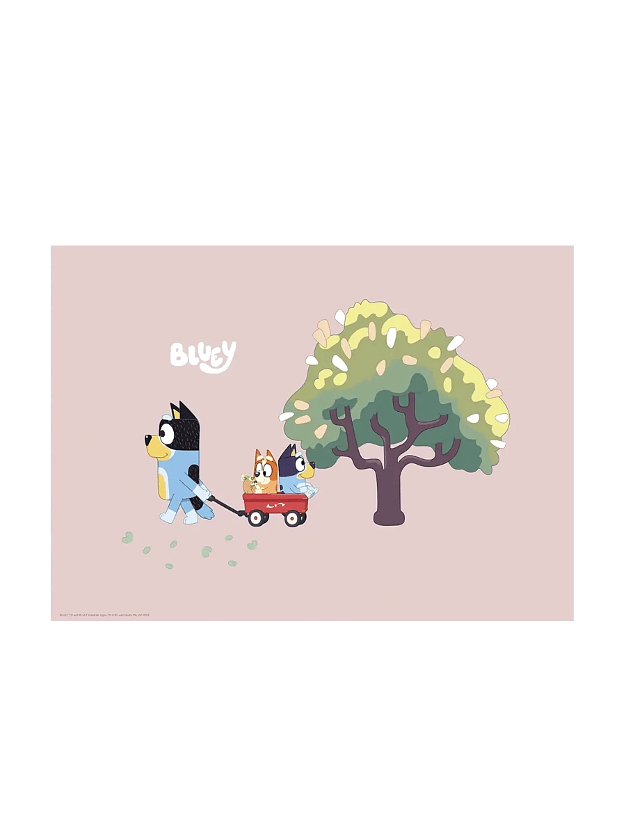 Poster & Frame - Bluey - Big Tree - tiere - pink - 1