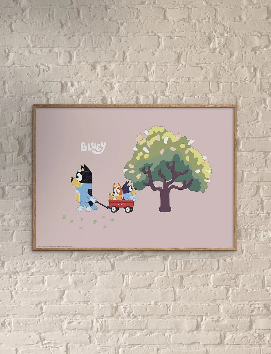 Poster & Frame - Bluey - Big Tree - tiere - pink - 0