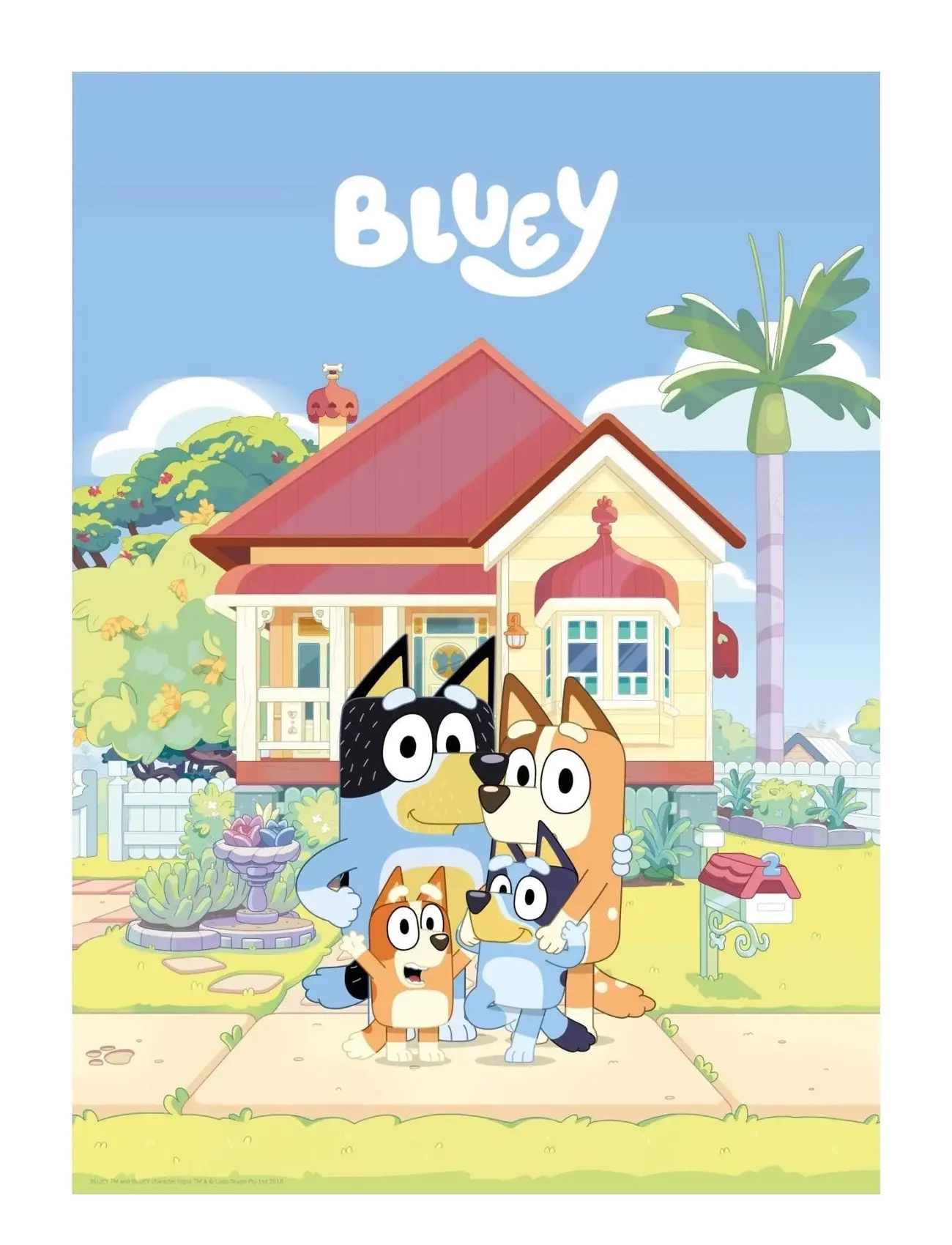 Poster & Frame Bluey Family, 50X 70 cm, Posters Frames, Mehrfarbig/gemustert - Posters, Kinder