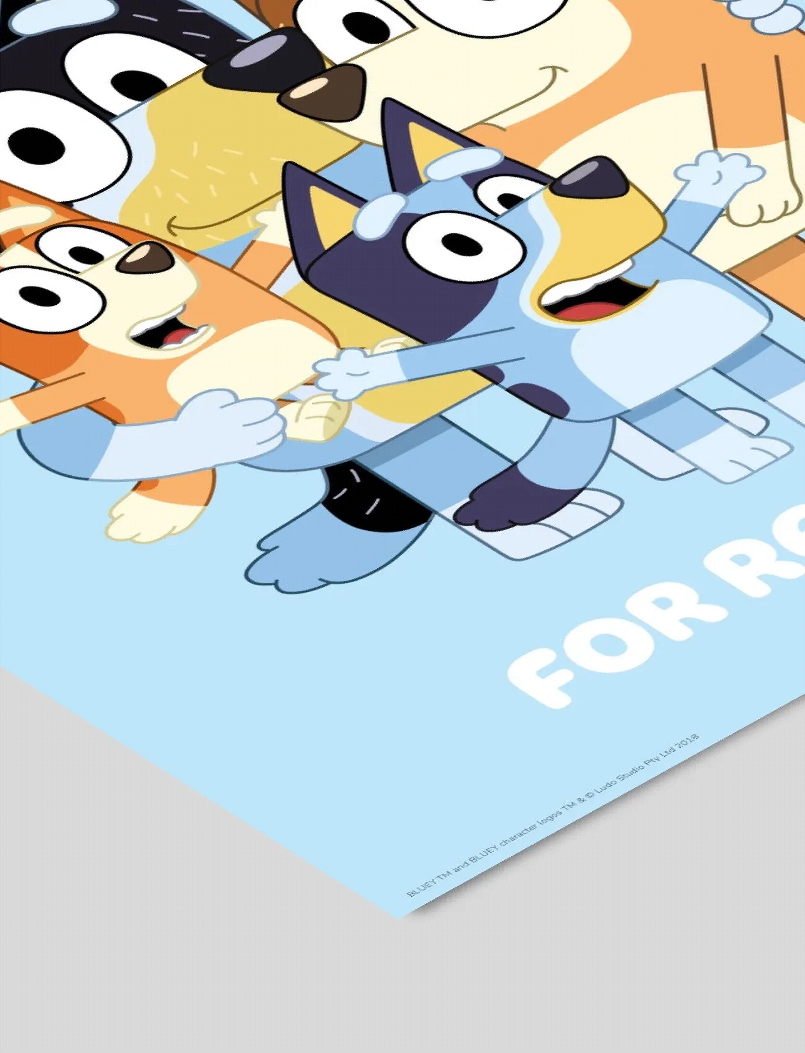 Poster & Frame - Bluey - Family For Real Life - tiere - blue - 4