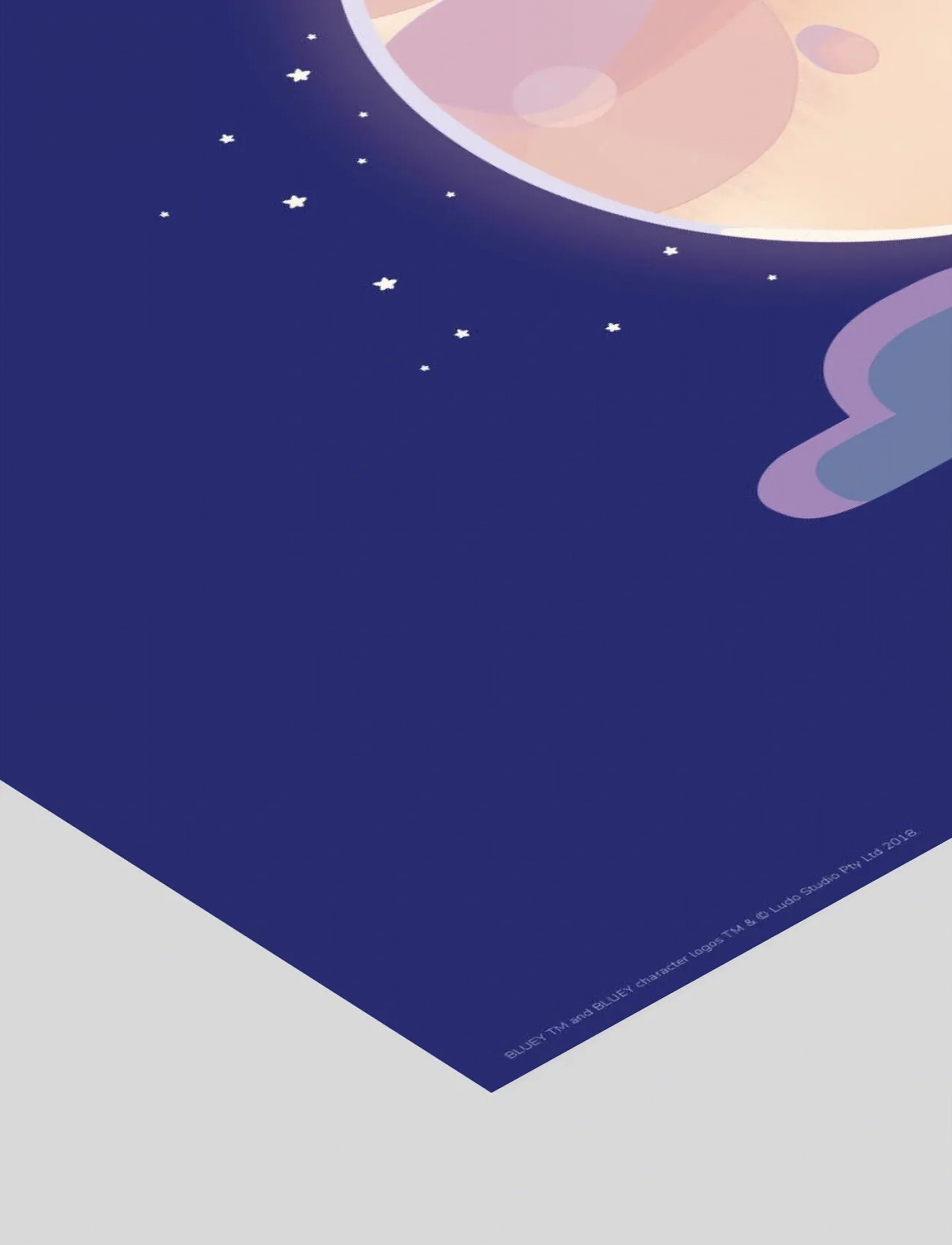 Poster & Frame - Bluey - Moon & Stars - eläimet - blue - 3