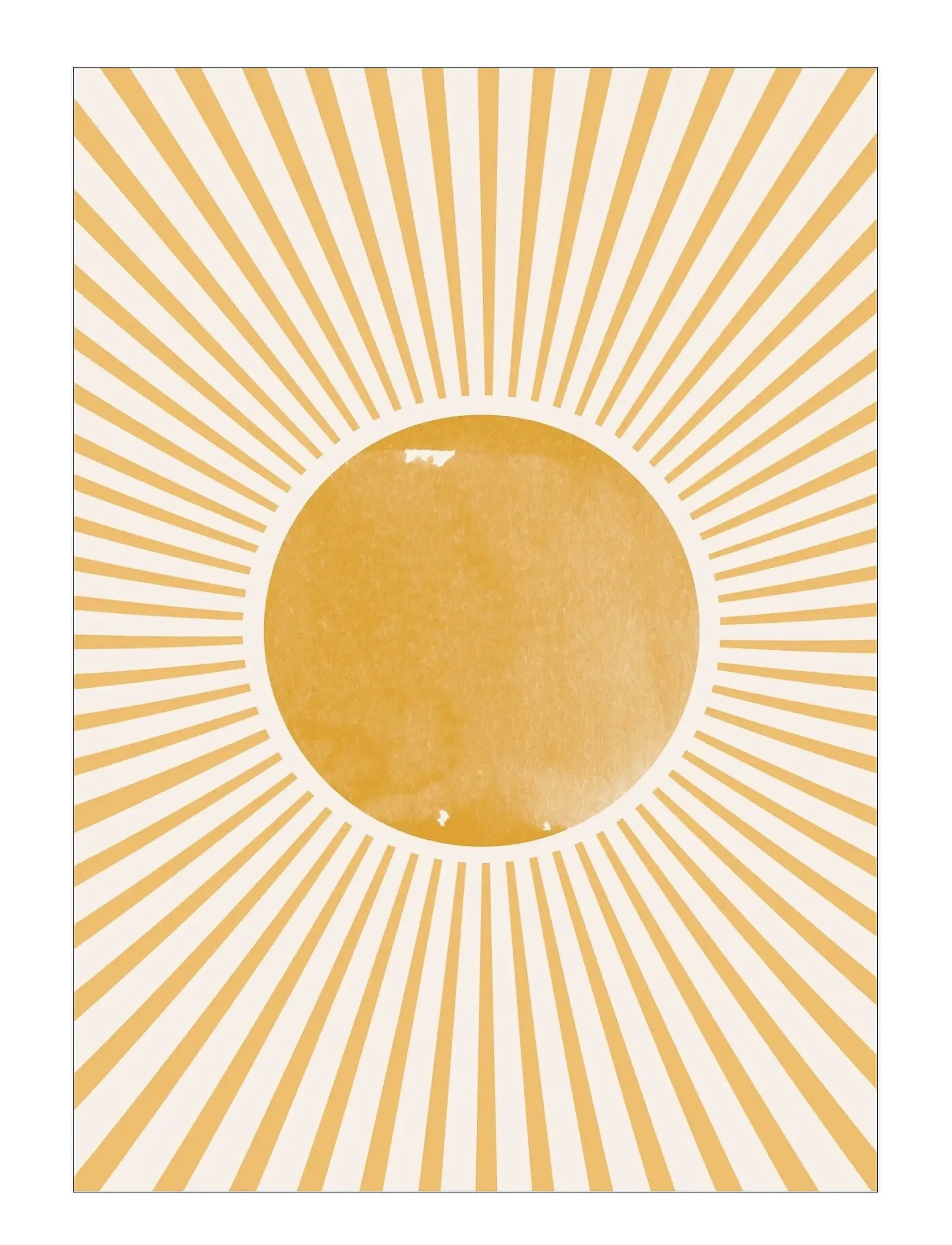 Poster & Frame The Miuus Studio Boho Sun, Illustrations, Gul, Str: 30X40CM
