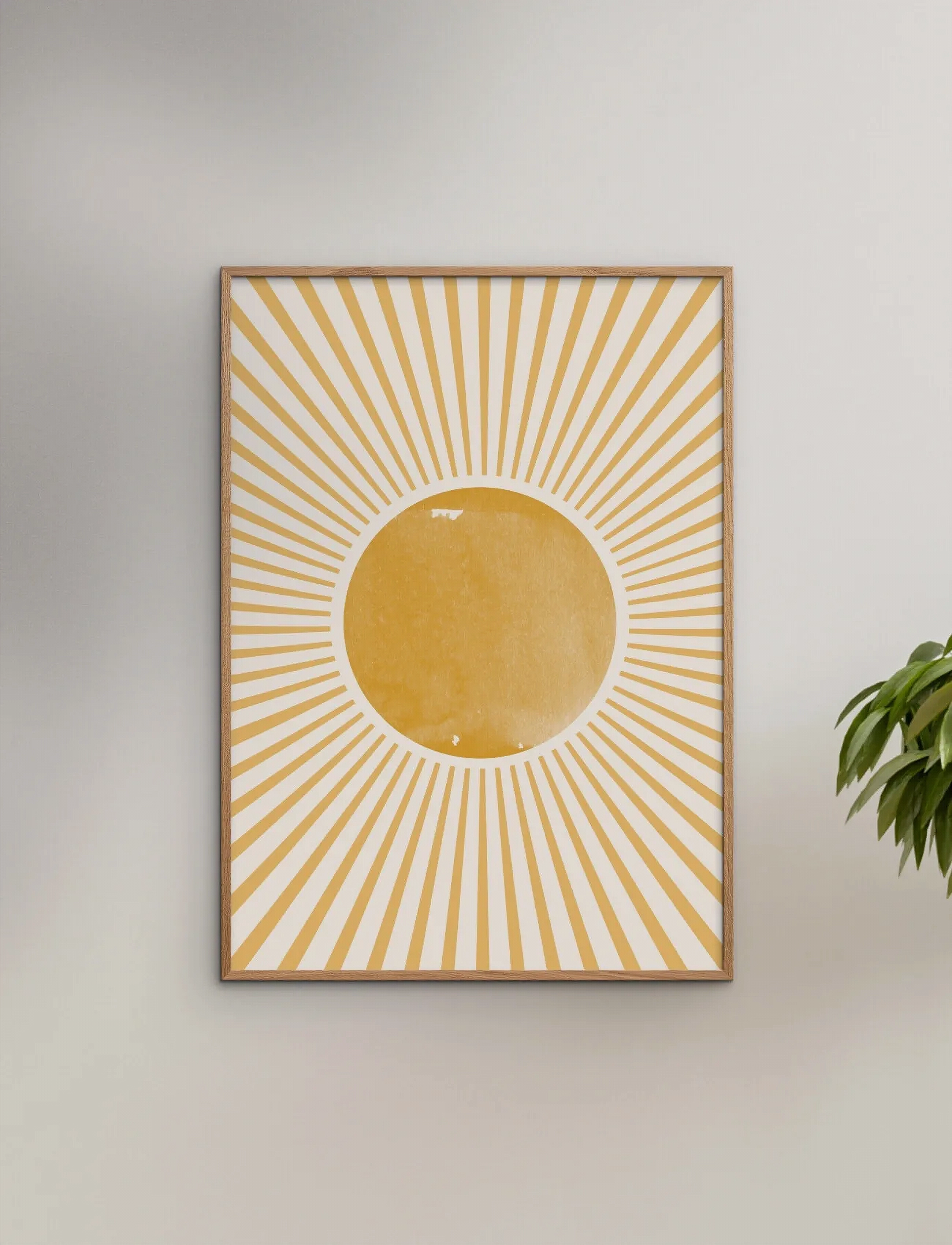 Poster & Frame The Miuus Studio Boho Sun, 70X100 cm, Posters, Gelb - Illustrations, Homeware