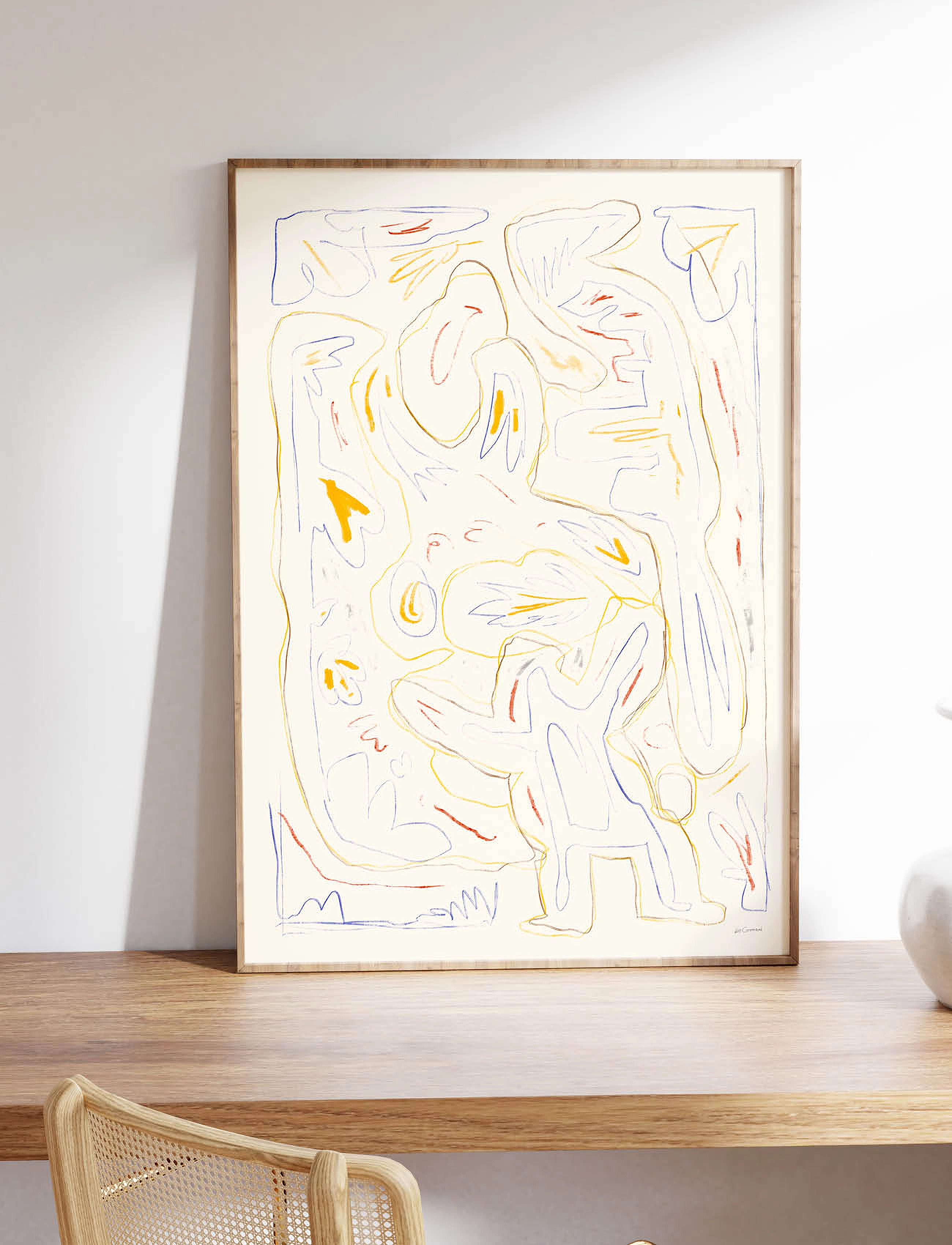 Poster & Frame By Garmi Ètude 17, 50X70 cm, Posters, Mehrfarbig/gemustert - Gallery Walls, Homeware