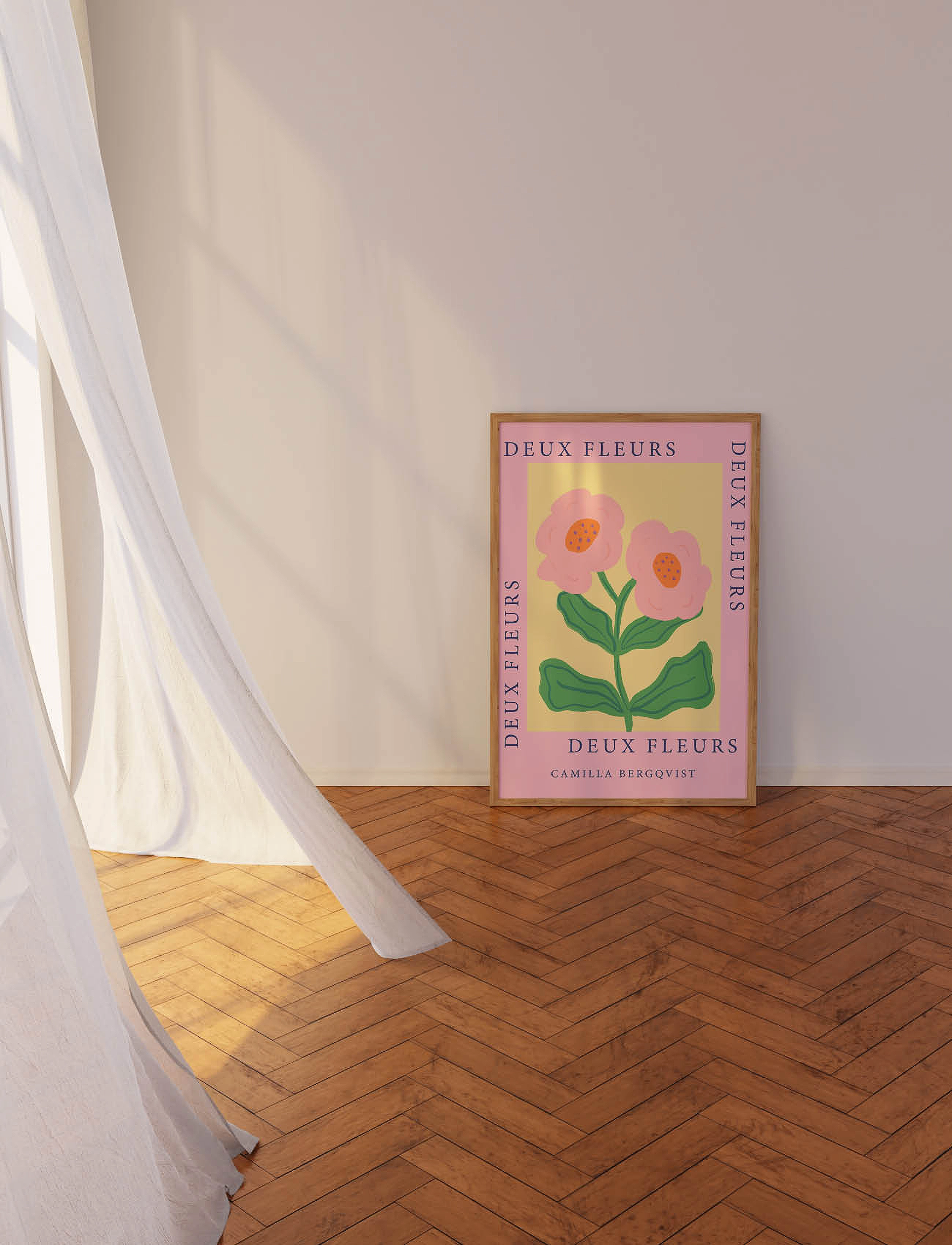 Poster & Frame - Camilla Bergqvist - Deux Fleurs Pink - multi - 1
