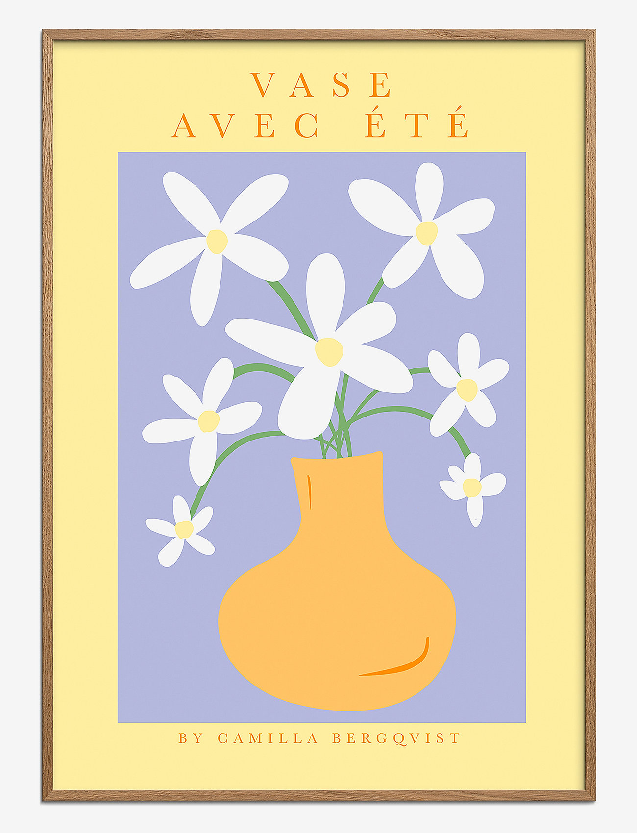 Poster & Frame - Camilla Bergqvist - Marguerite Avec Jaune - multi - 0