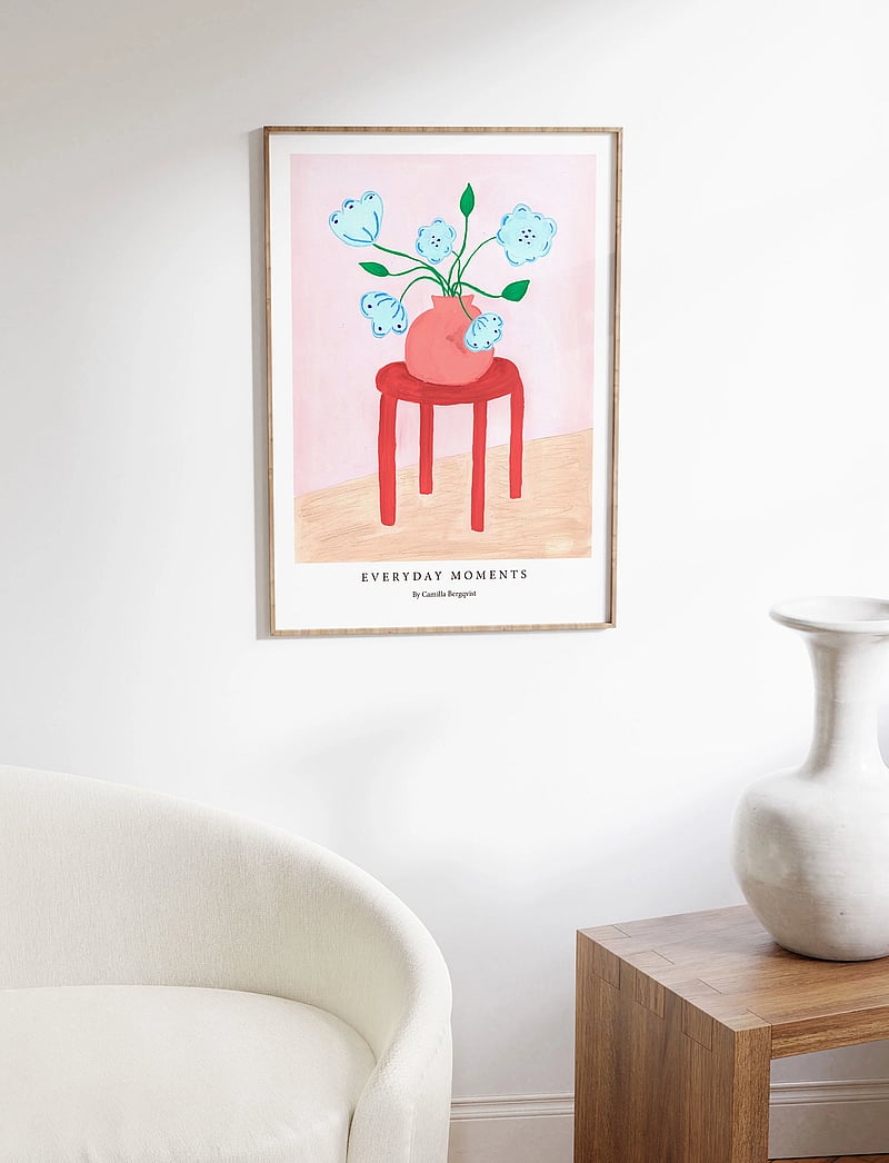 Poster & Frame - Camilla Bergqvist - Red Stool - botanik - multi - 2