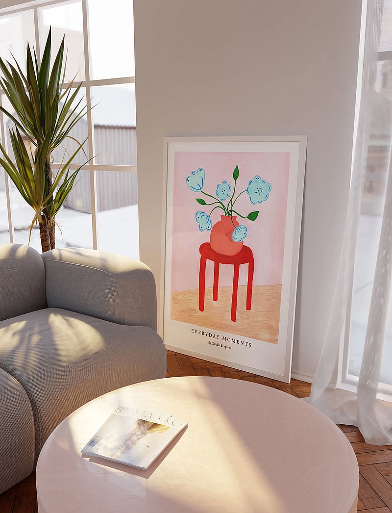 Poster & Frame - Camilla Bergqvist - Red Stool - botanik - multi - 3