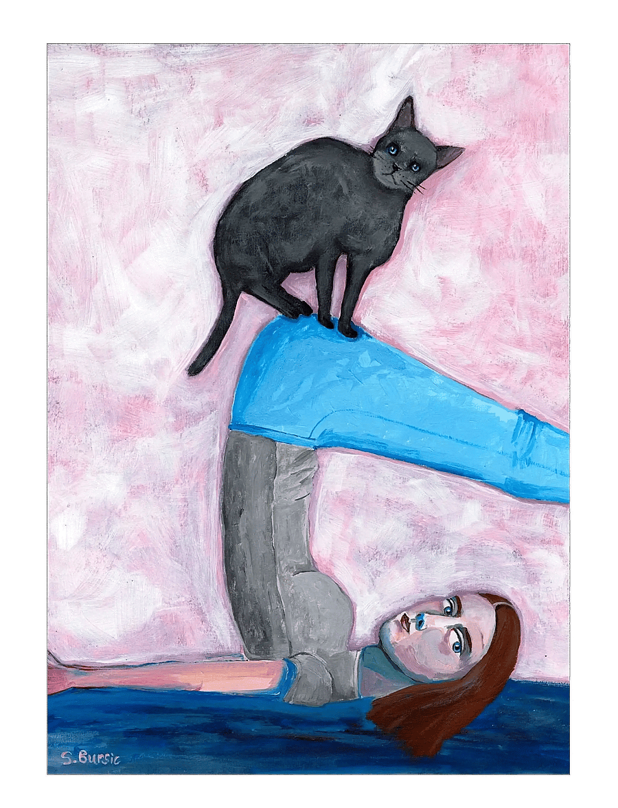 Poster & Frame - Sharyn Bursic - Yoga with my cat - illustratsioonid - multi - 1