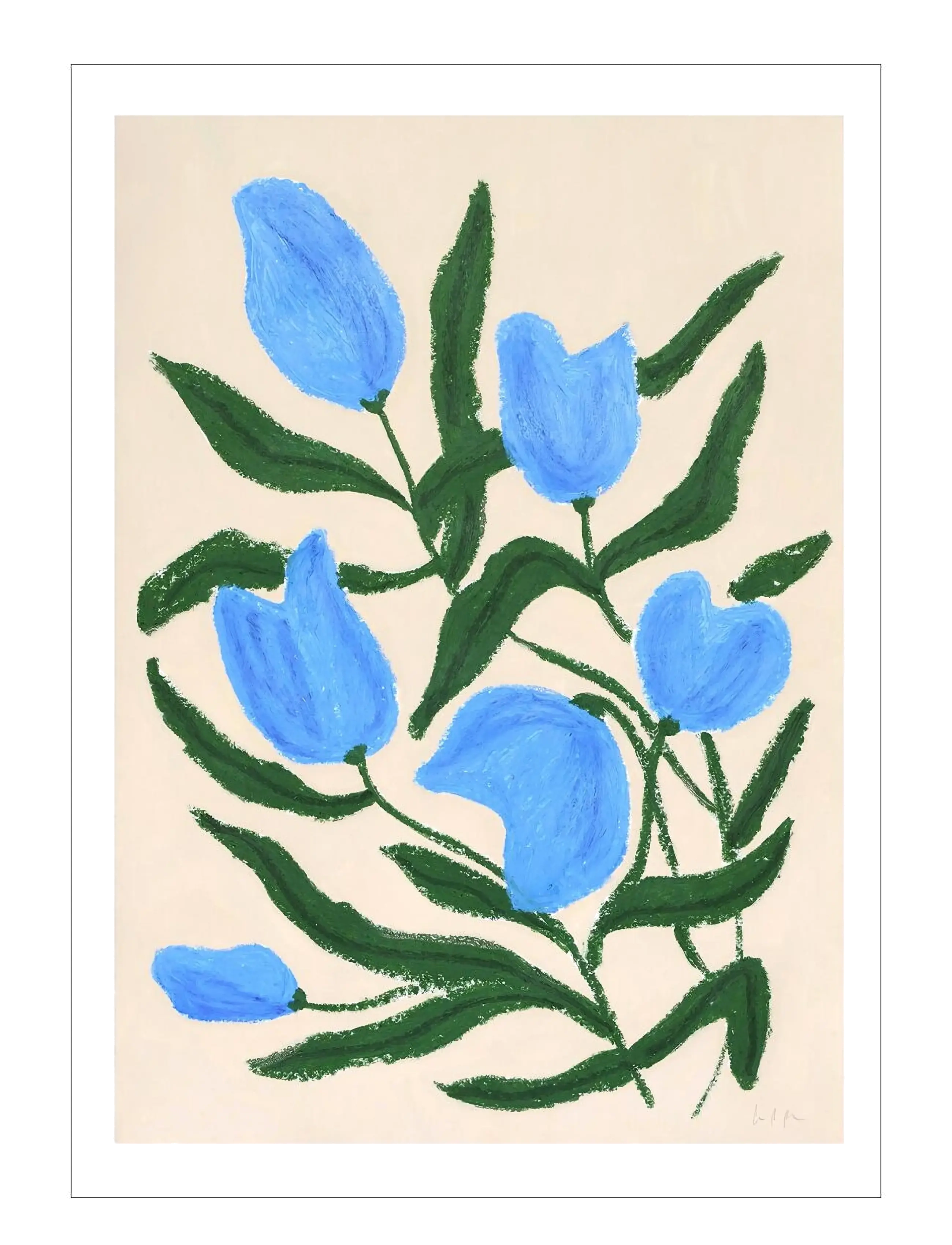 Poster & Frame Blue Tulips - Vis alt - MULTI-COLOURED / multi