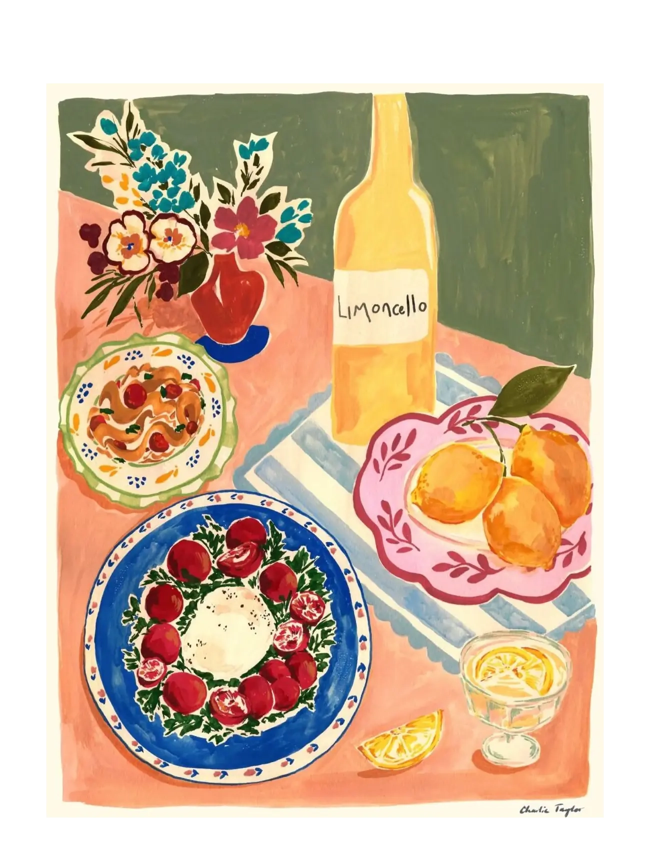 Poster & Frame Sicily Dinner - Vis alt - MULTI-COLOURED / multi