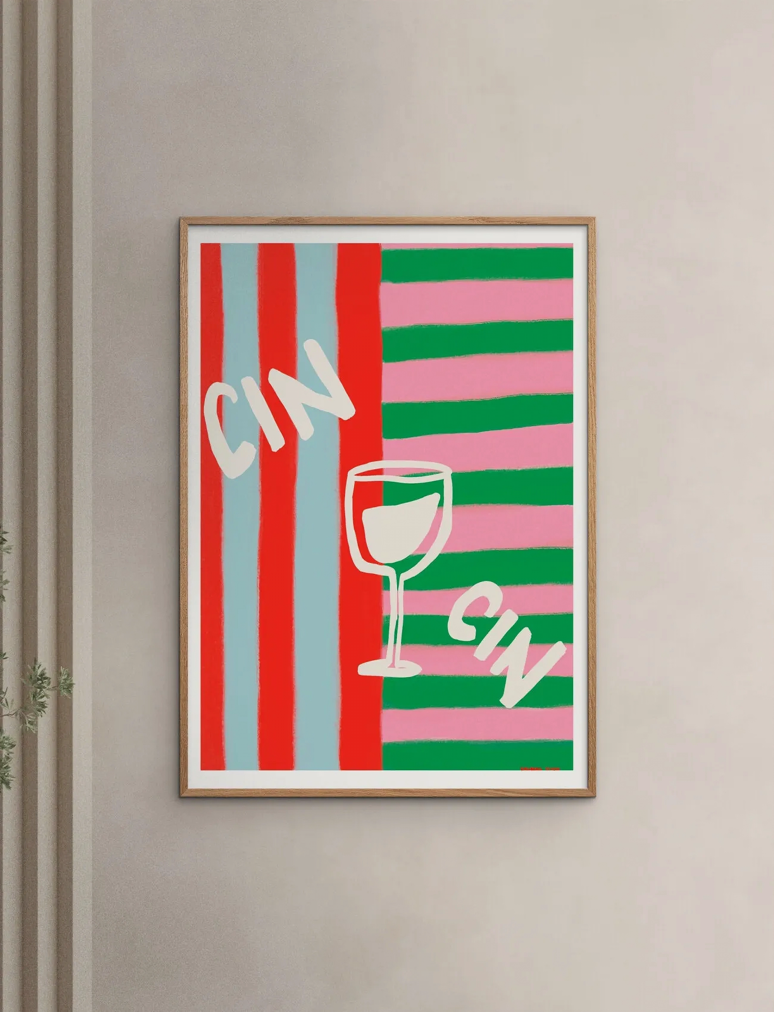 Poster & Frame Engberg Studio Cin Cin, 70X100 cm, Posters, Mehrfarbig/gemustert - Illustrations, Homeware