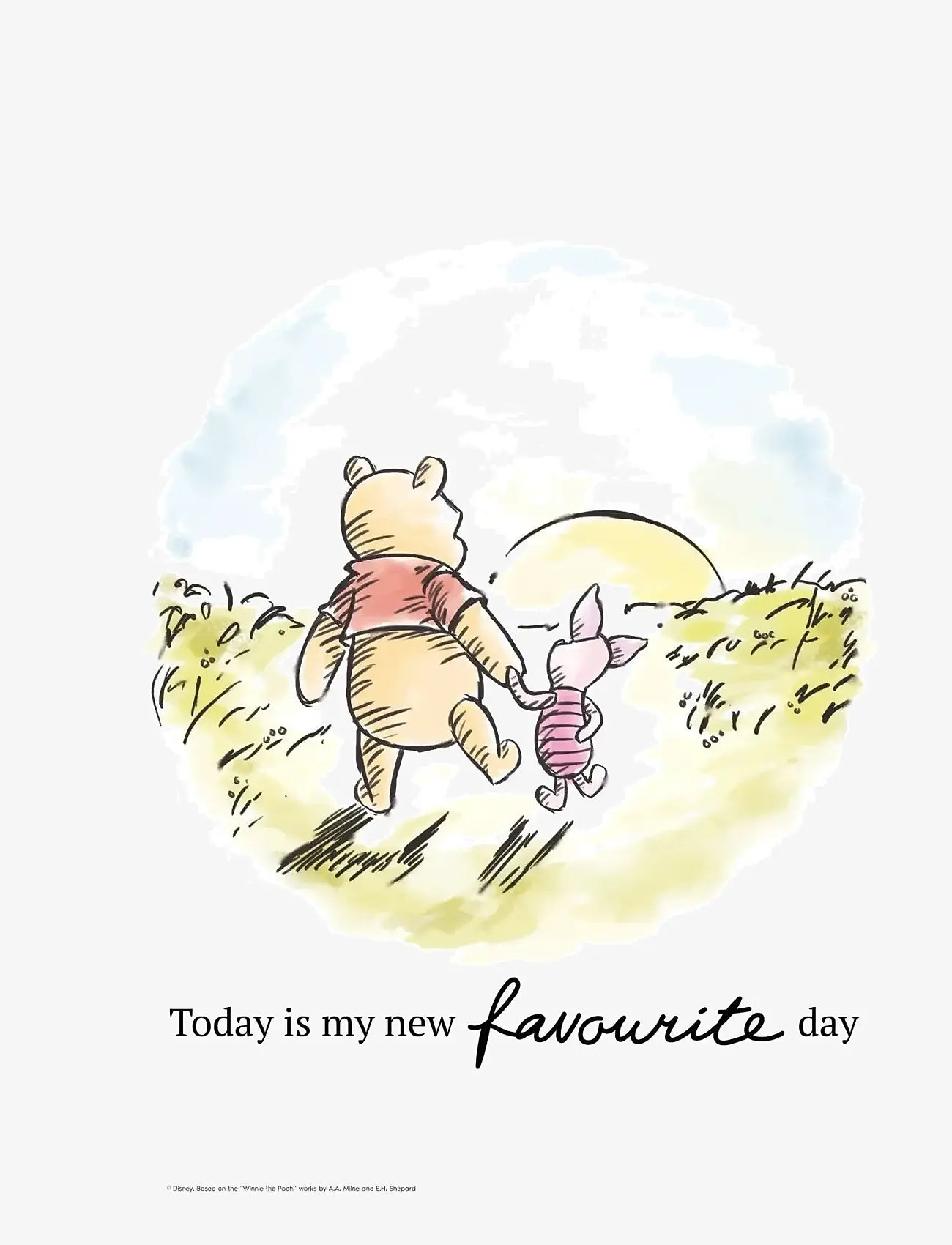 Poster & Frame - Disney - Winnie the Pooh - Friendship Sunset - djur - multicolor - 1