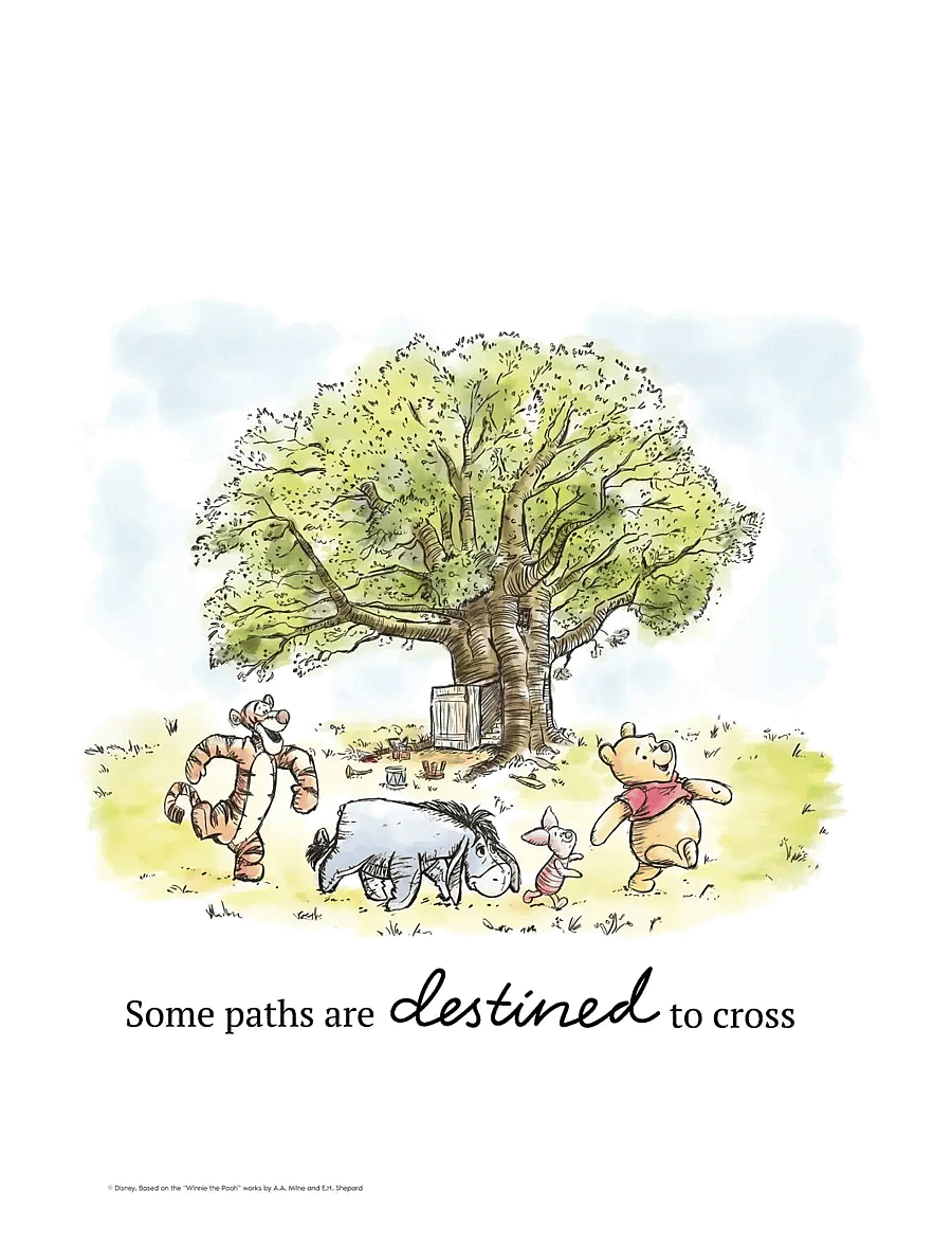 Poster & Frame - Disney - Winnie the Pooh - Tree Gathering Print - loomad - multicolor - 1