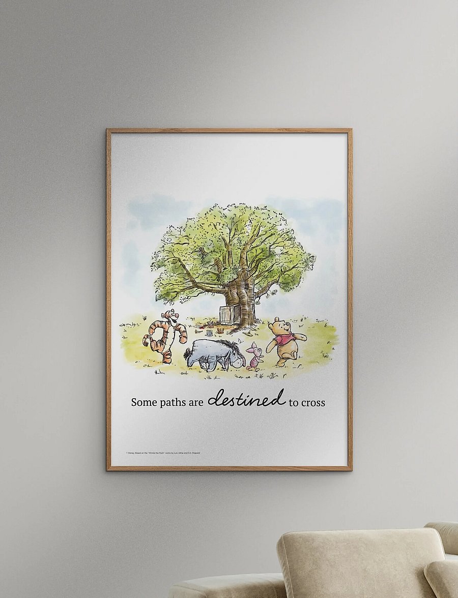 Poster & Frame - Disney - Winnie the Pooh - Tree Gathering Print - loomad - multicolor - 0