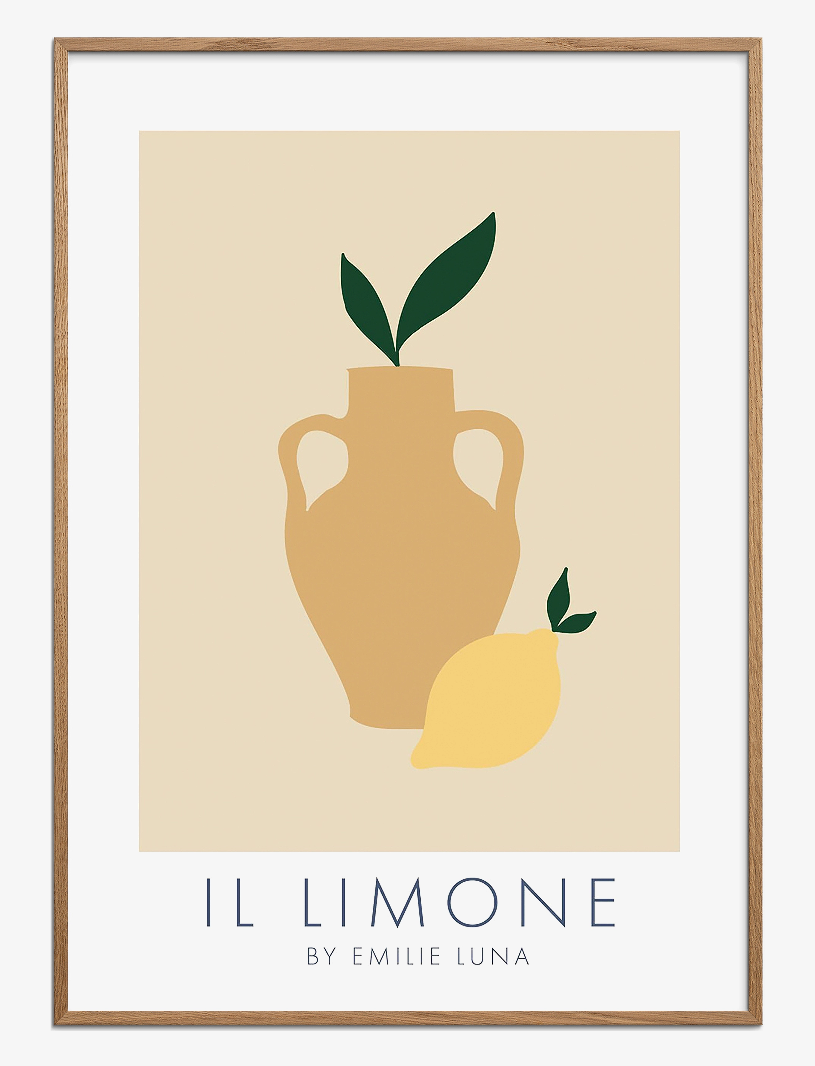 Poster & Frame Emilie Luna Il Limone 02, Food, Multi/mønstret, Str: 50X70CM