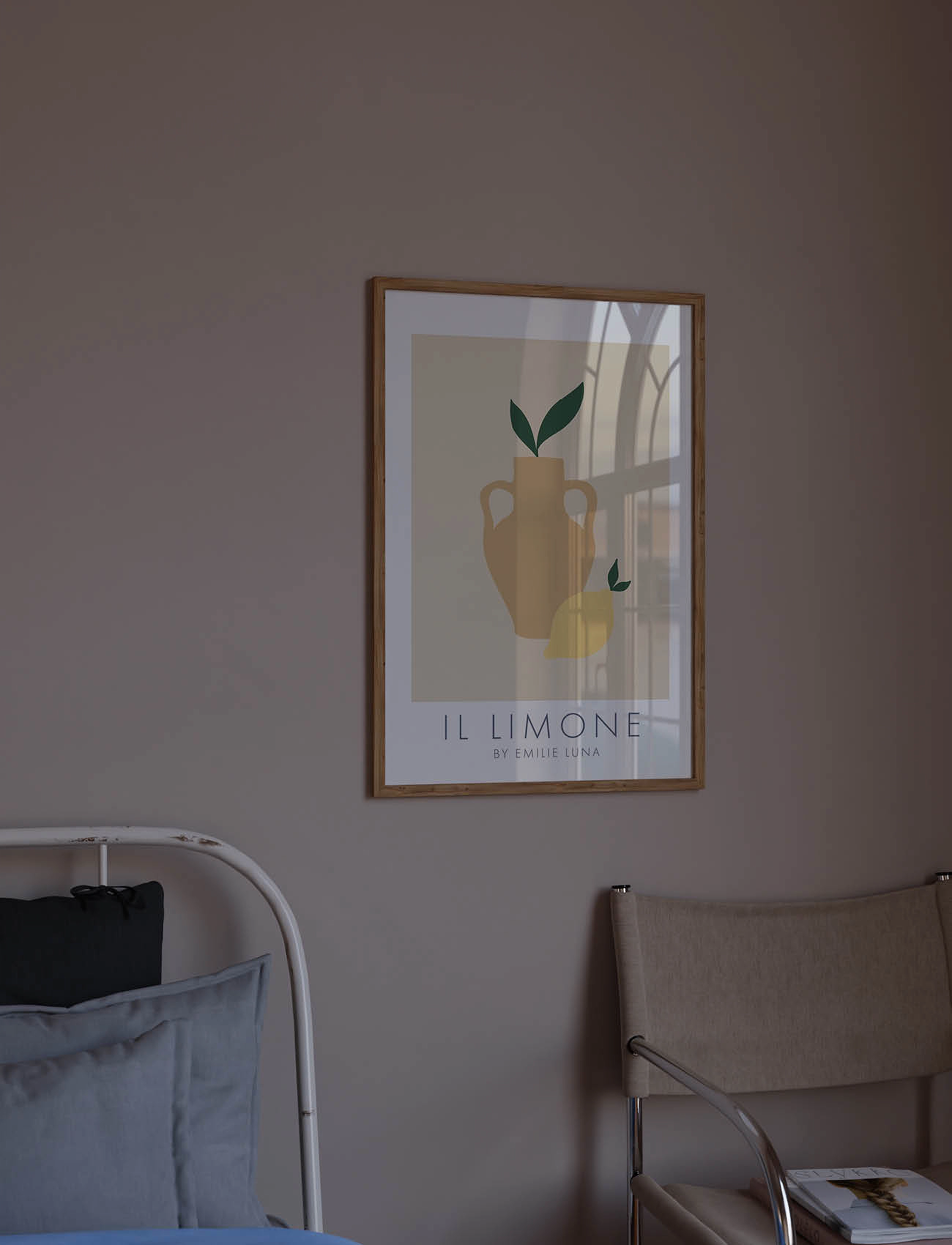 Poster & Frame Emilie Luna Il Limone 02, 50X70 cm, Posters, Mehrfarbig/gemustert - Food, Homeware