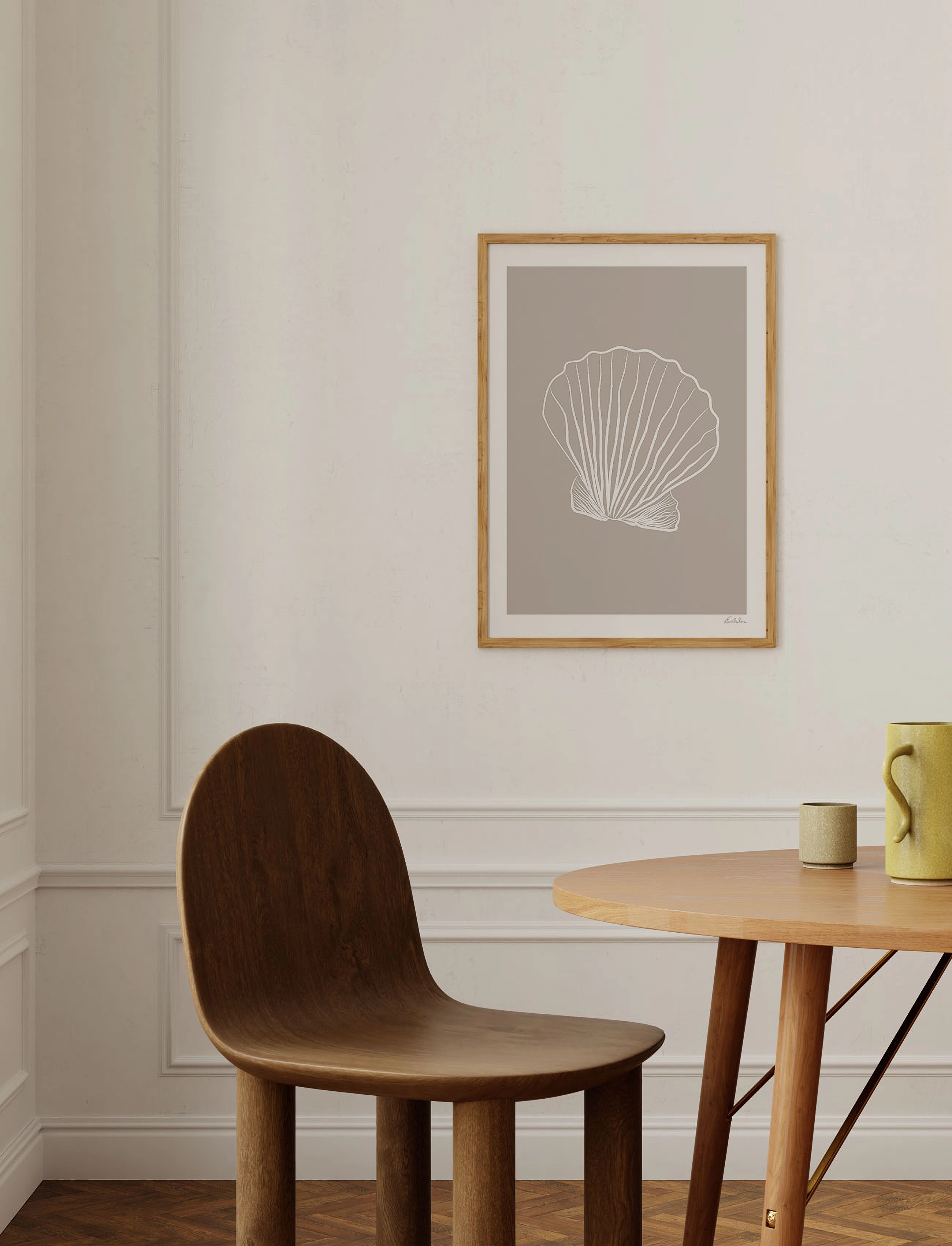 Poster & Frame Emilie Luna Seashell 01, 50X70 cm, Posters, Mehrfarbig/gemustert - Nature, Homeware