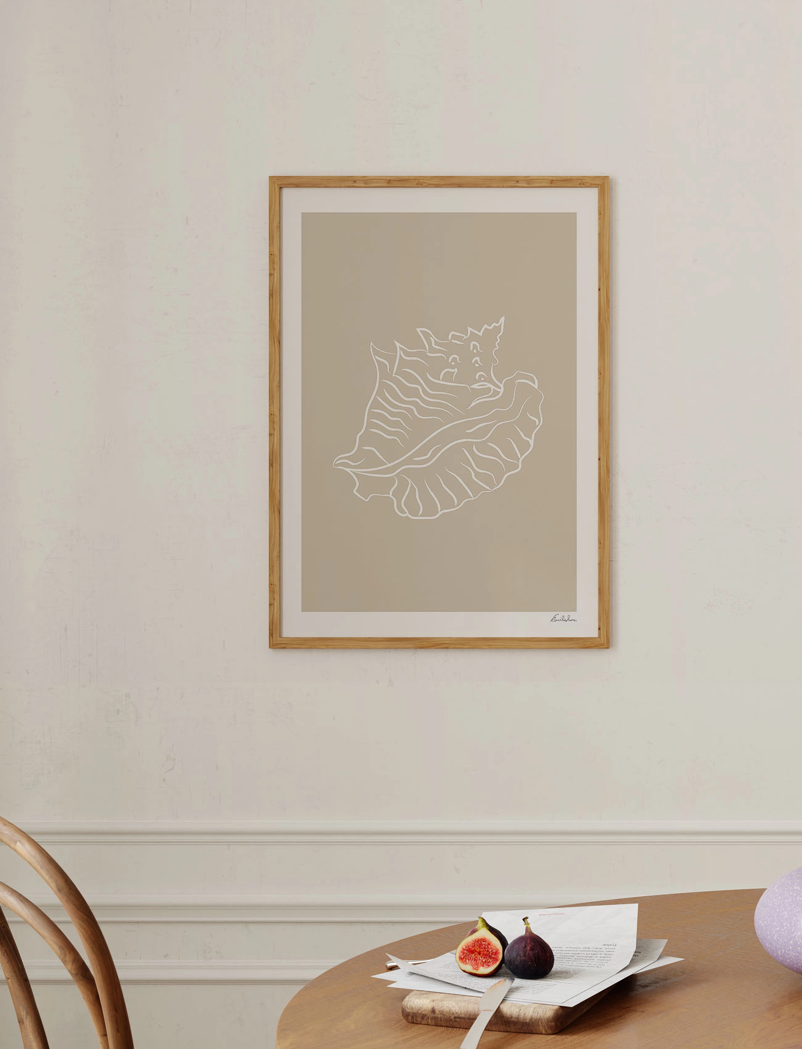 Poster & Frame Emilie Luna Seashell 02, 50X70 cm, Posters, Mehrfarbig/gemustert - Nature, Homeware