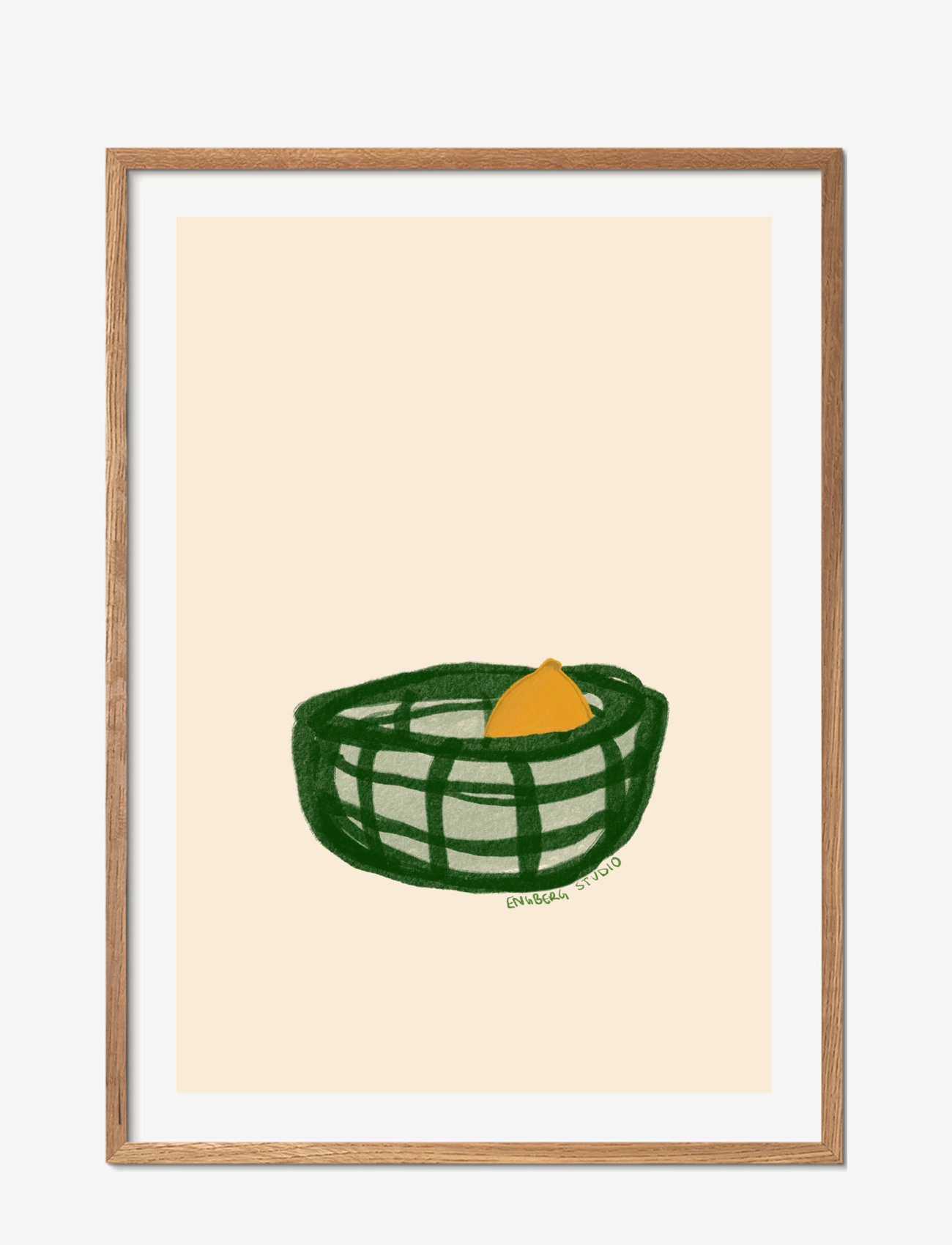 Poster & Frame Engberg Studio A Lemon In A Basket- Cream, Food, Multi/mønstret, Str: 70X100CM