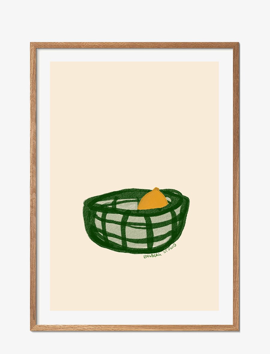 Poster & Frame - Engberg Studio - A lemon in a basket- Cream - essen - multi - 1