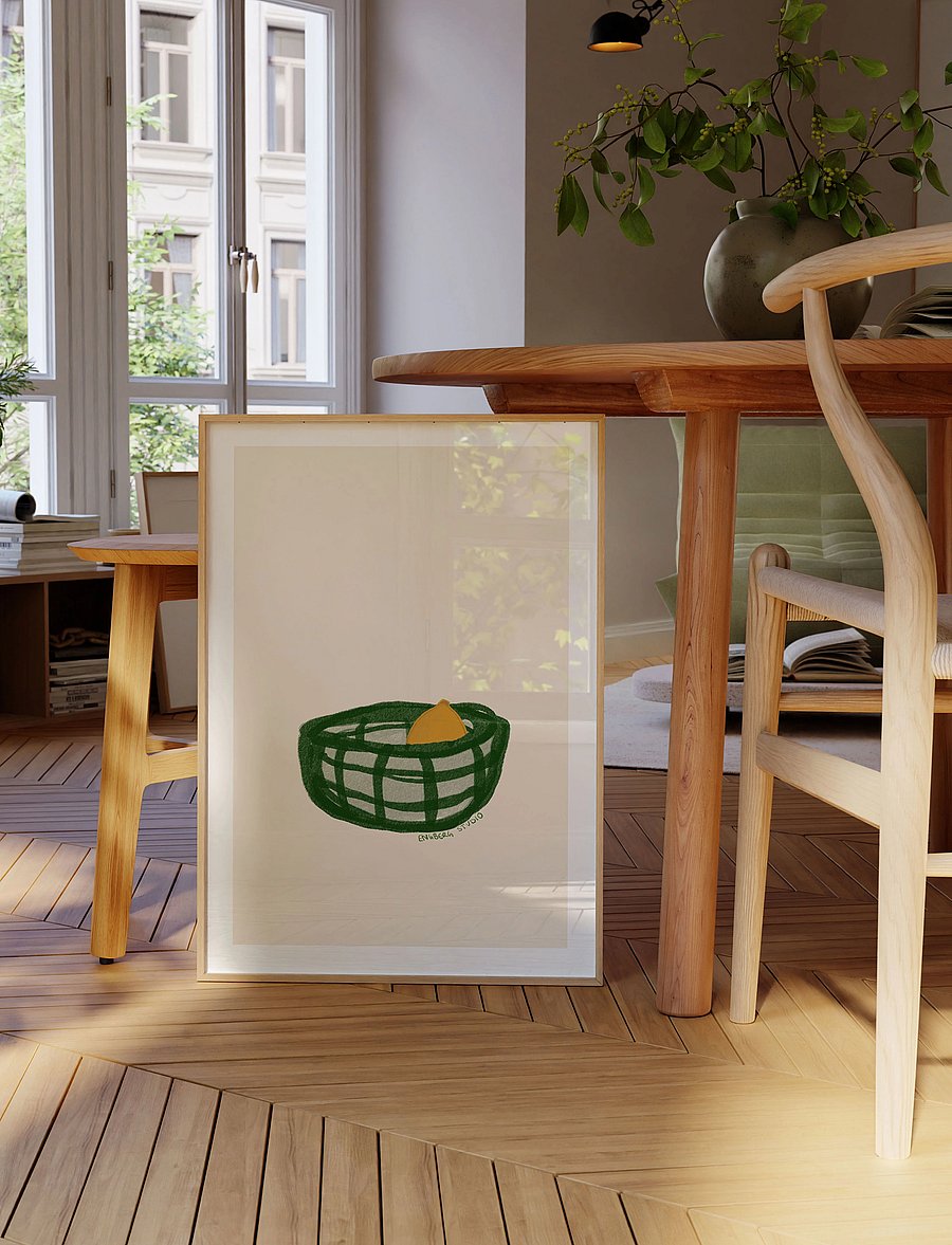Poster & Frame - Engberg Studio - A lemon in a basket- Cream - essen - multi - 2