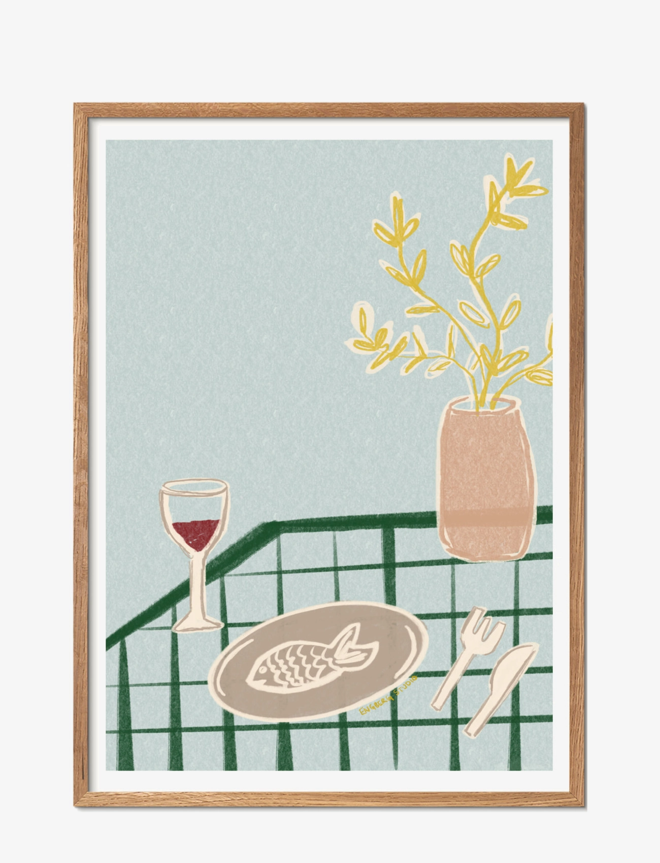 Poster & Frame Engberg Studio Pastel Evenings, Food, Multi/mønstret, Str: 70X100CM