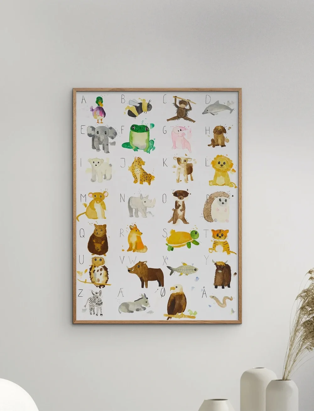 Poster & Frame - Et Lille Atelier - Kids - ABC plakat - loomad - multicolor - 0