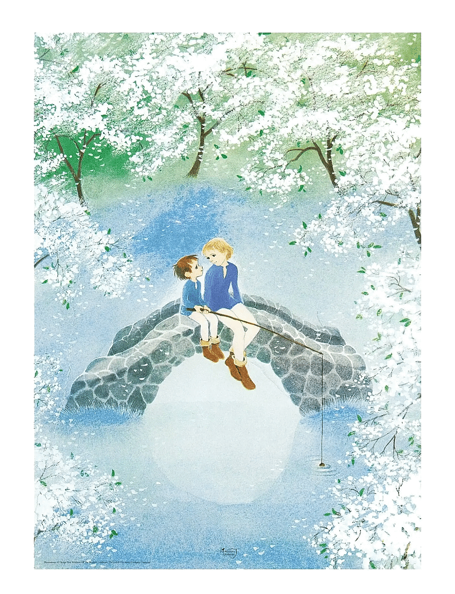 Poster & Frame - Astrid Lindgren - Fishing - The Borthers Lionheart - pasakas - blue - 1