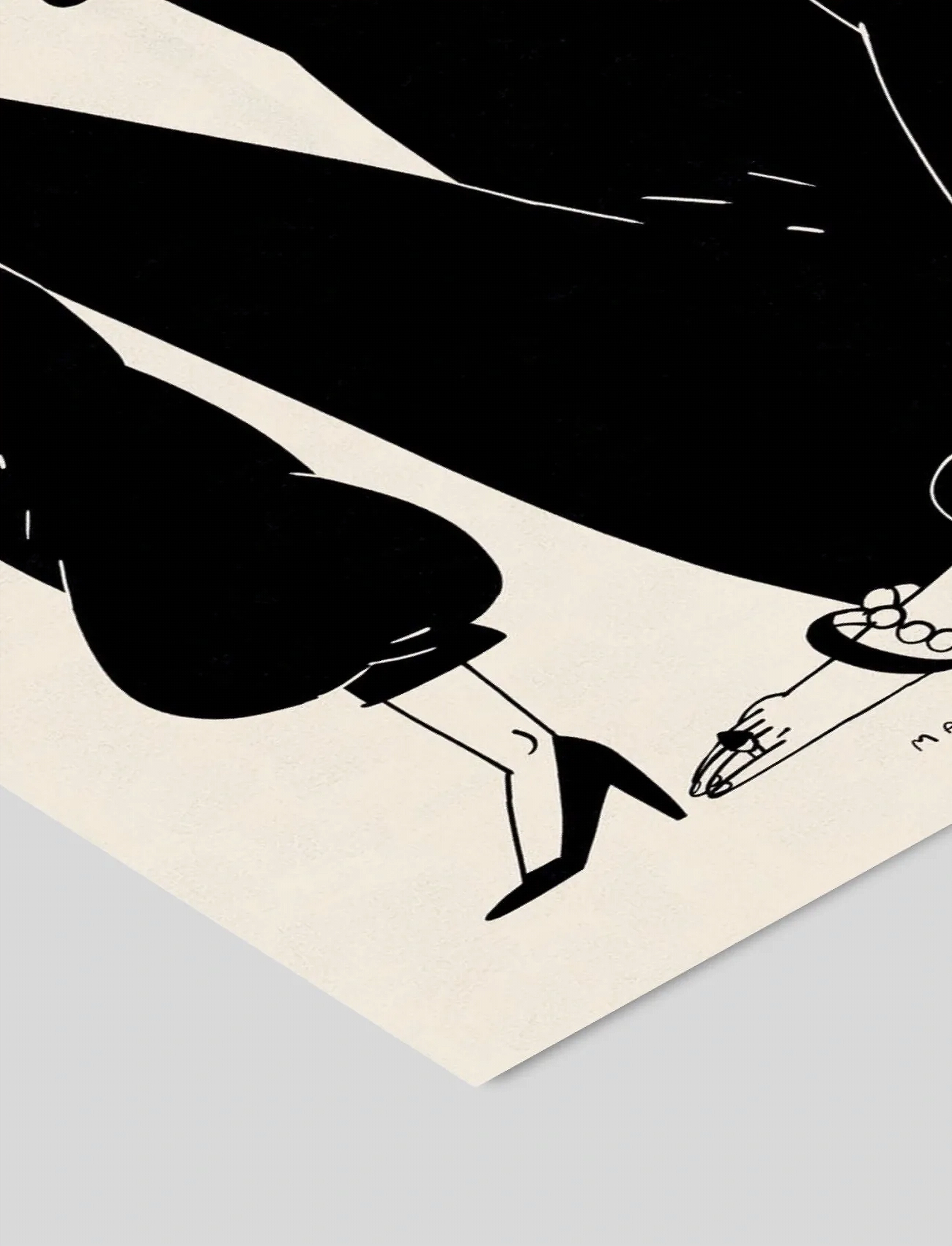 Poster & Frame - Martin Jørgensen - Gum woman - illustrationer - black - 3