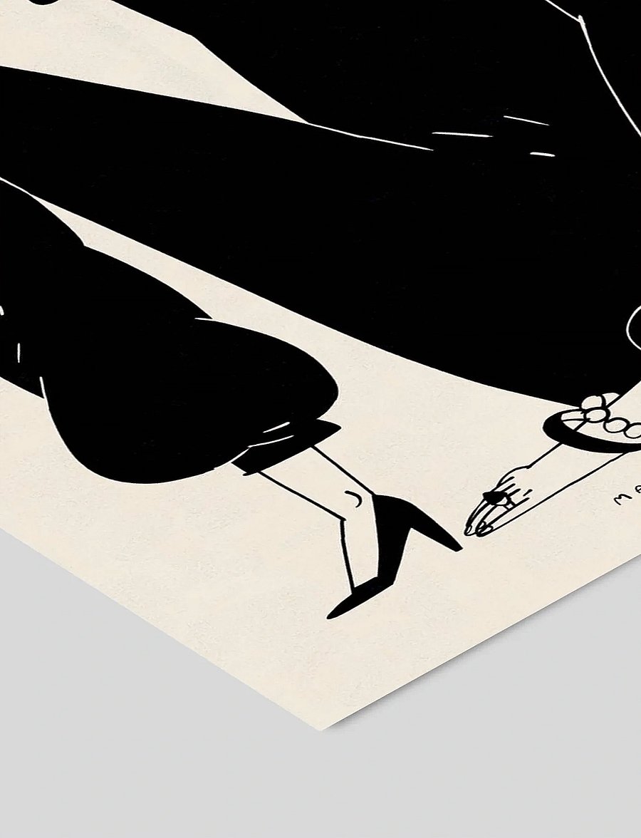 Poster & Frame - Martin Jørgensen - Gum woman - illustratsioonid - black - 3