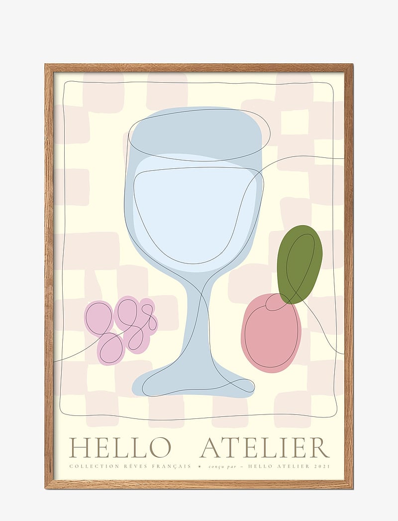 Poster & Frame - Hello Atelier - Du Vin - botanik - multi - 0