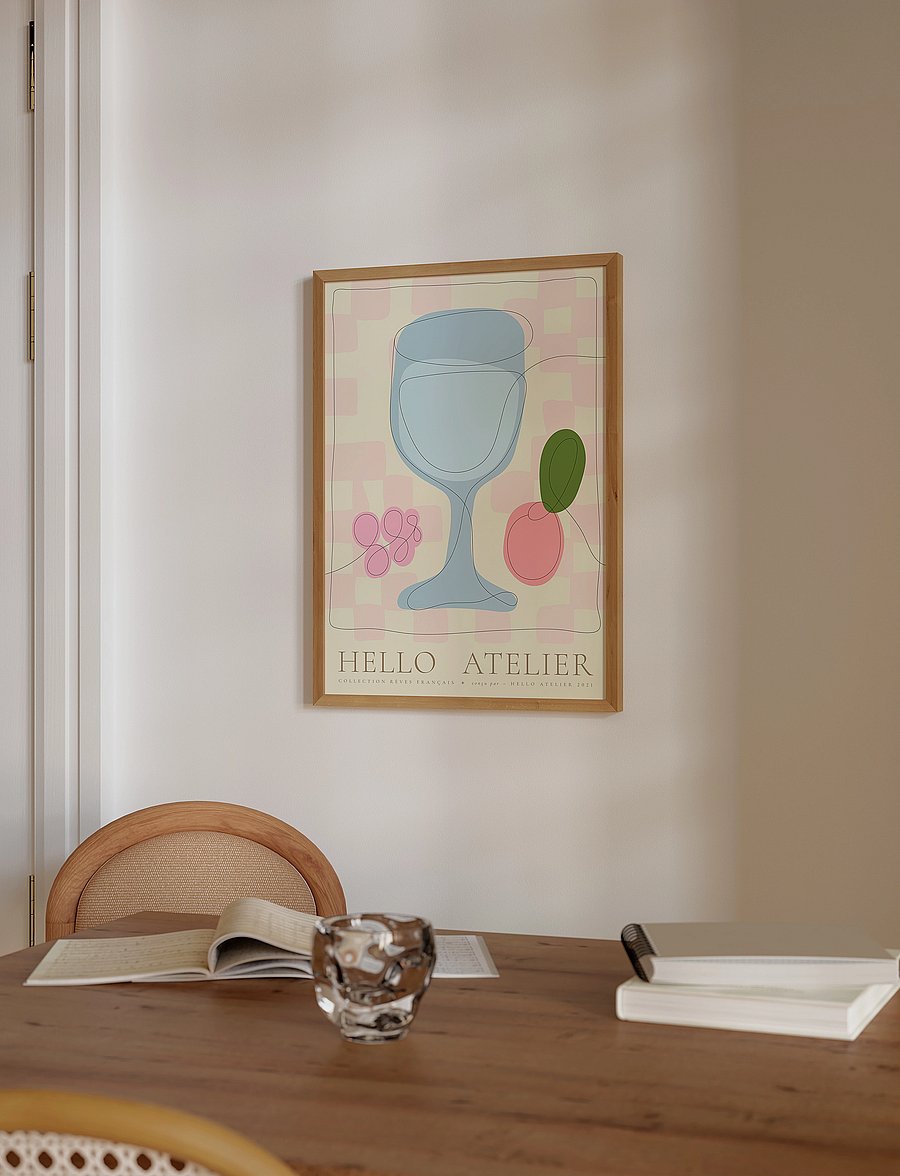 Poster & Frame - Hello Atelier - Du Vin - botaanika - multi - 0