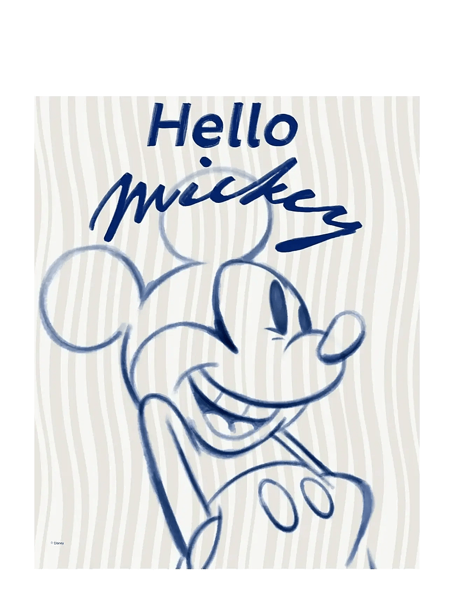 Poster & Frame - Disney - Mickey Mouse Hello - tiere - blue - 1
