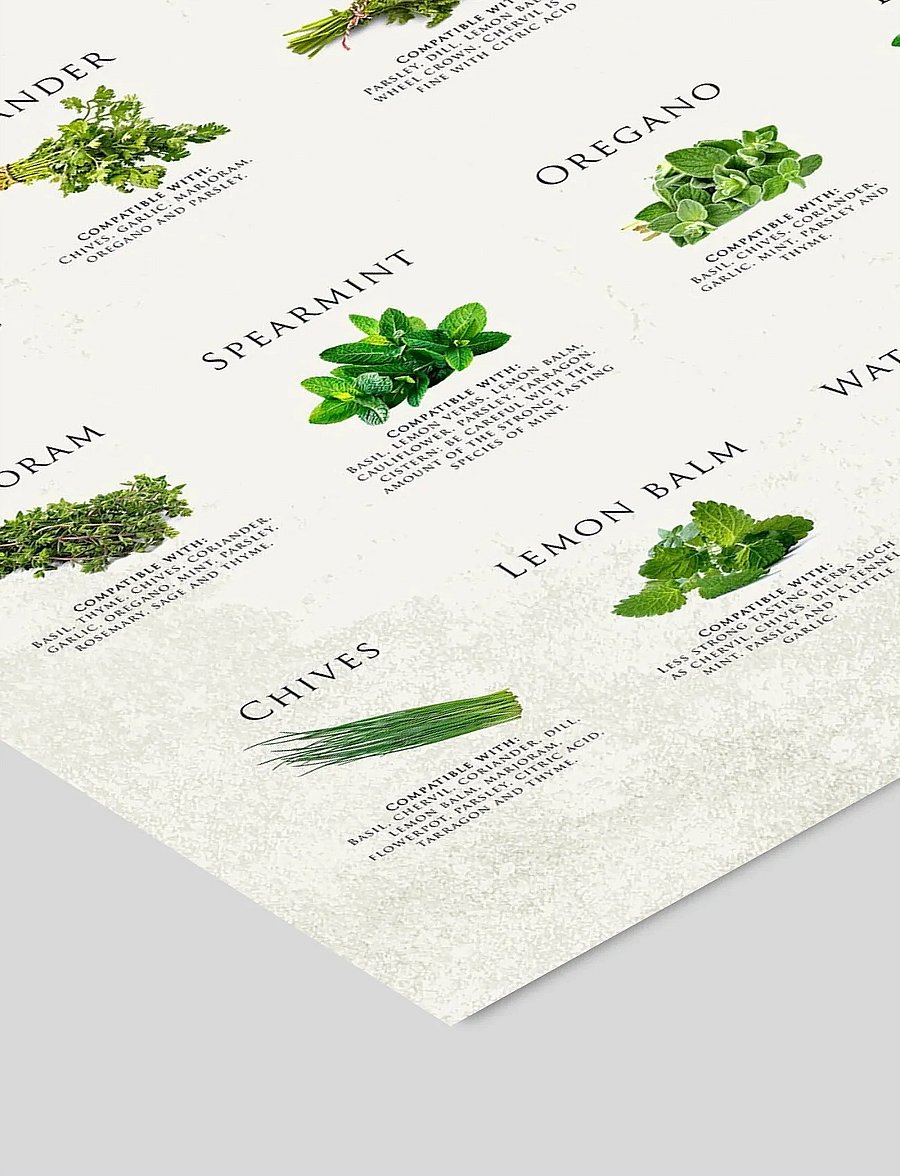 Poster & Frame - Simon Holst - His and herbs - toit - multi - 2