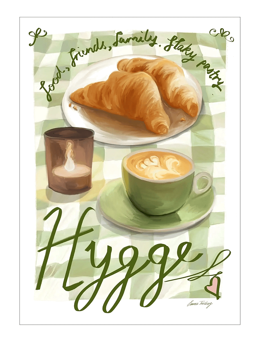Poster & Frame - Emma Forsberg - Hygge - illustratsioonid - green - 1