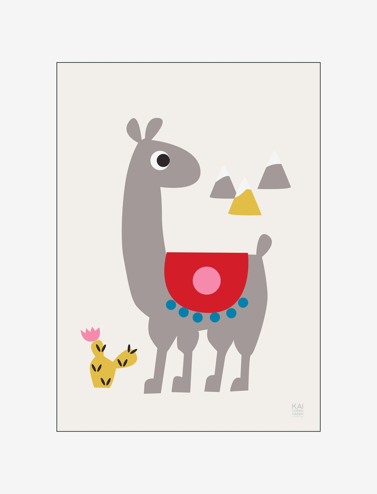 Poster & Frame - Alpaca - djur - multi-colored - 0