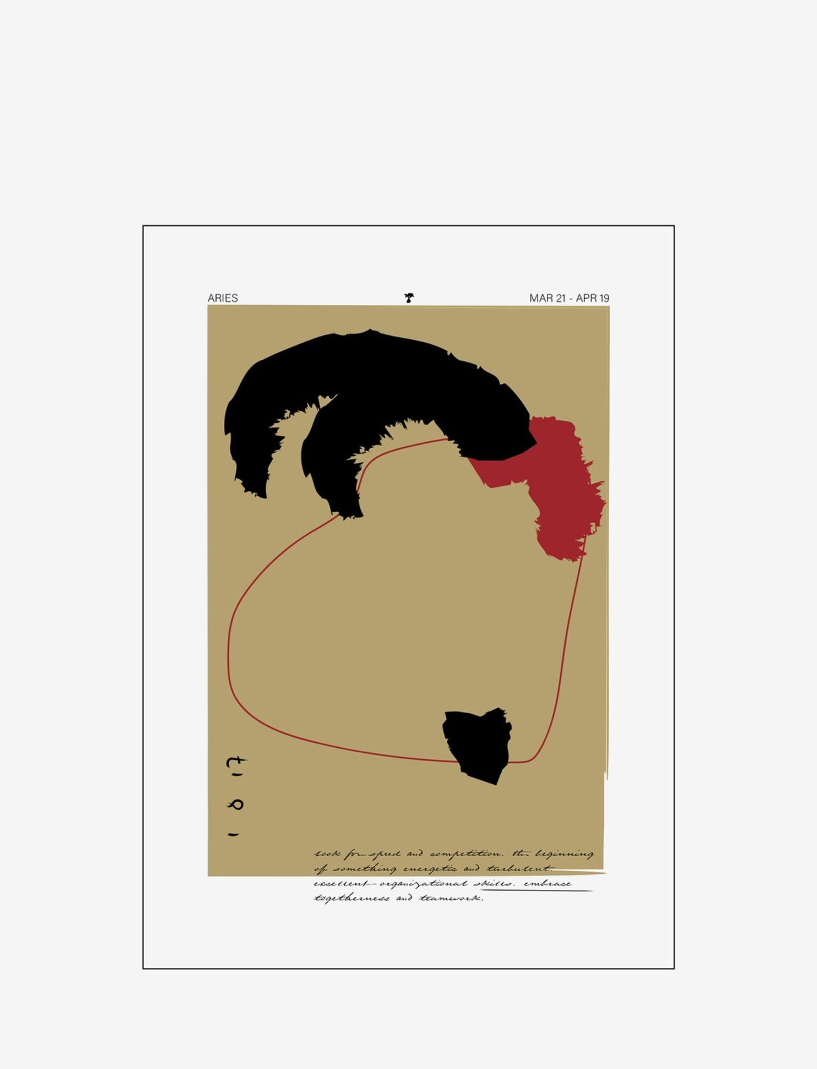 Poster & Frame Aries, Graphical Patterns, Multi/mønstret, Str: 50X70CM