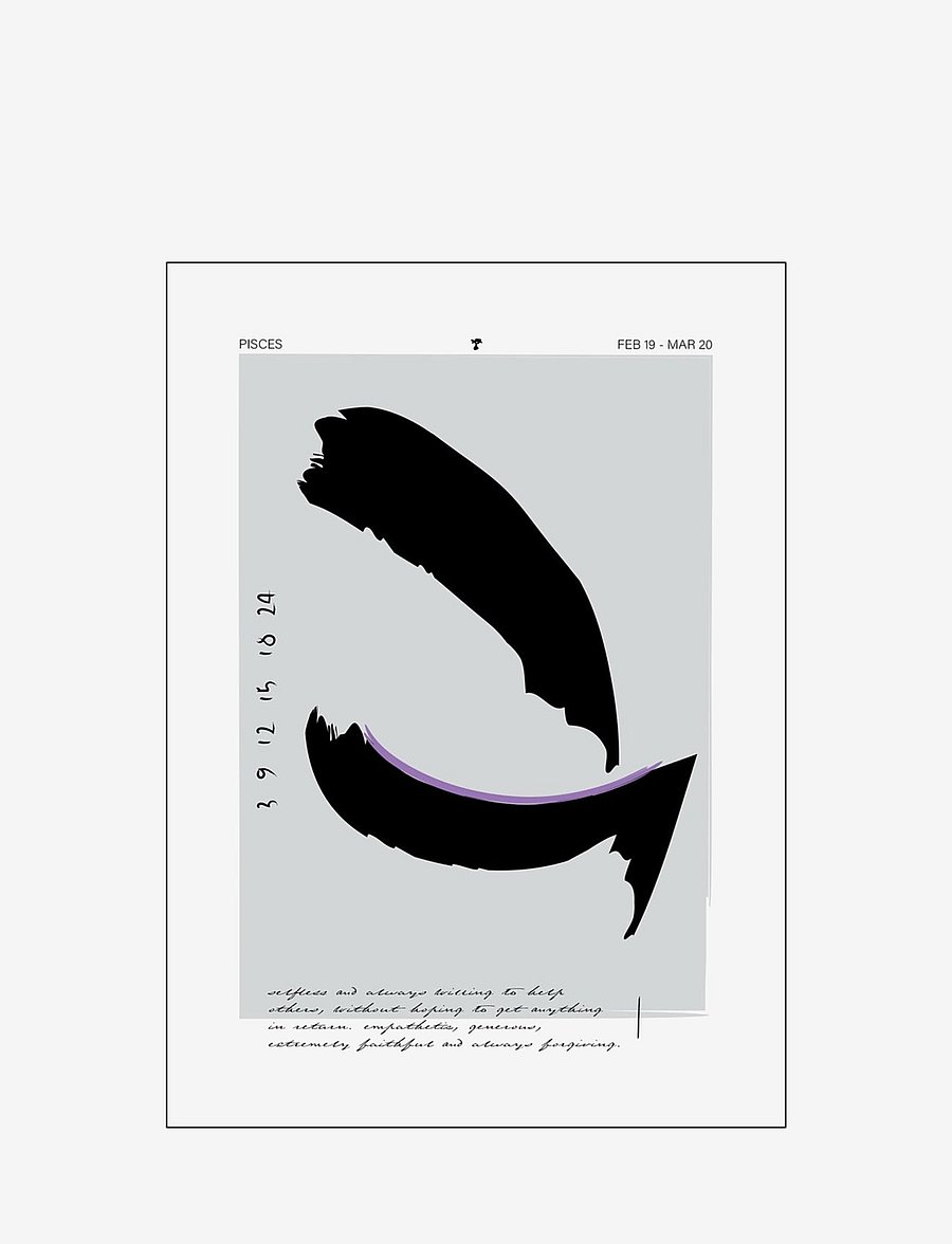 Poster & Frame - Pisces - graafilised mustrid - multi-colored - 1