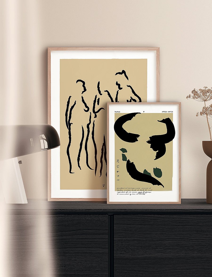 Poster & Frame - Taurus - graafilised mustrid - multi-colored - 0
