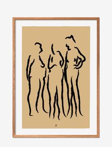 Three Ladies Talking, Poster & Frame