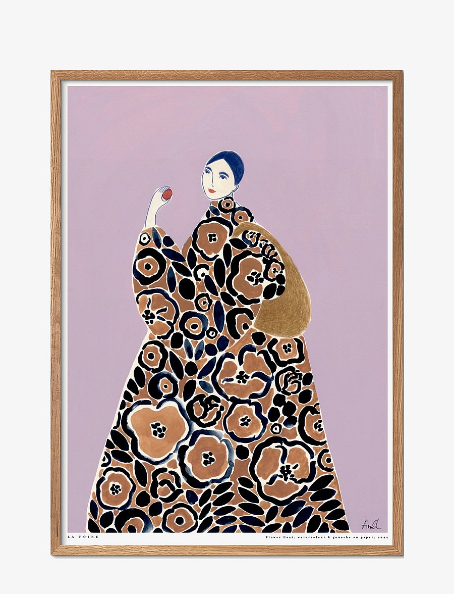 Poster & Frame - La Poire - Flower Coat - illustrationen - multi - 1