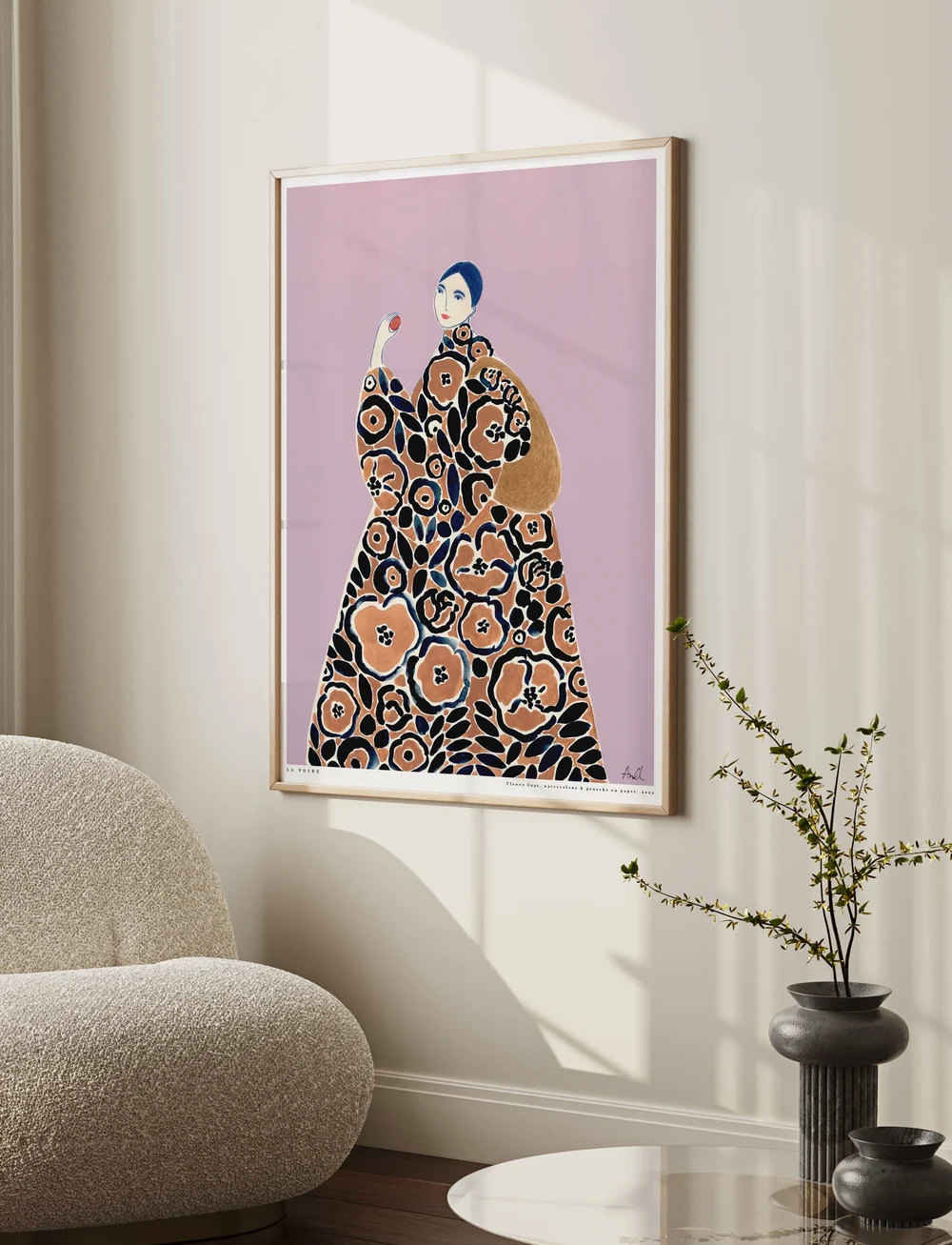 Poster & Frame - La Poire - Flower Coat - illustrationen - multi - 3
