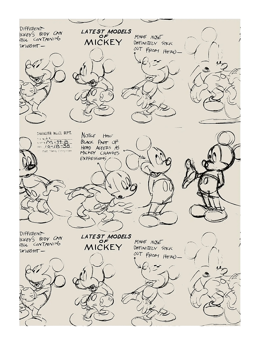 Poster & Frame - Disney - Mickey Mouse Latest Models of Mickey - freundschaft - beige - 1