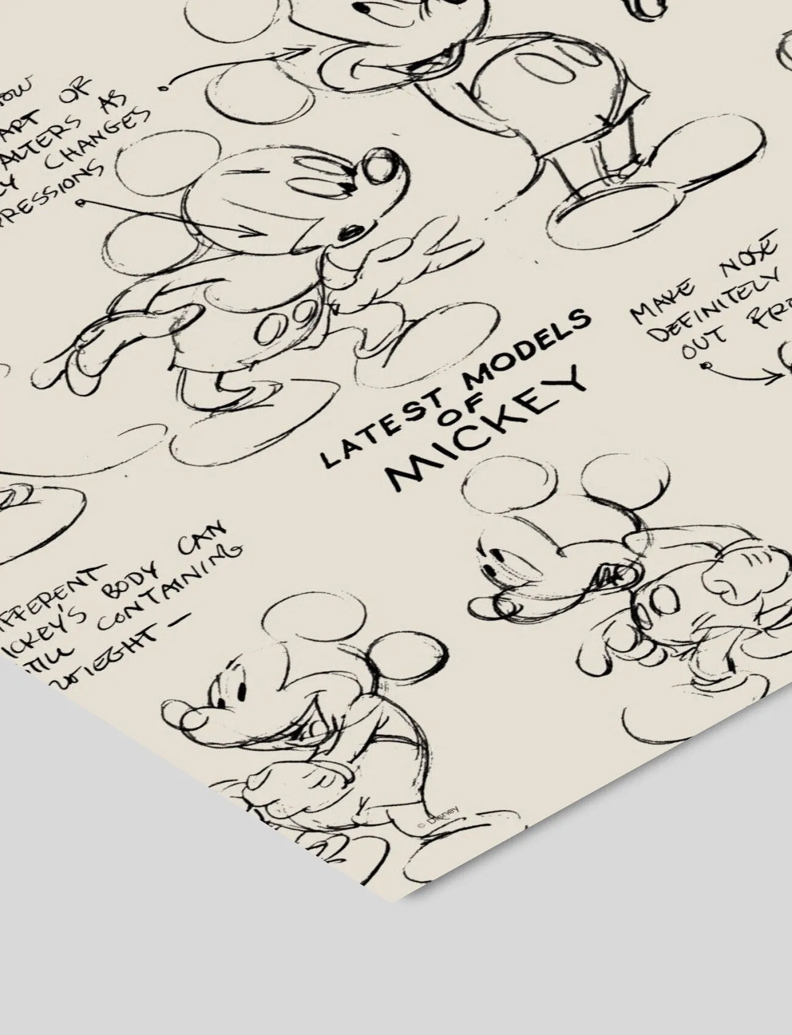 Poster & Frame - Disney - Mickey Mouse Latest Models of Mickey - relation amicale - beige - 3