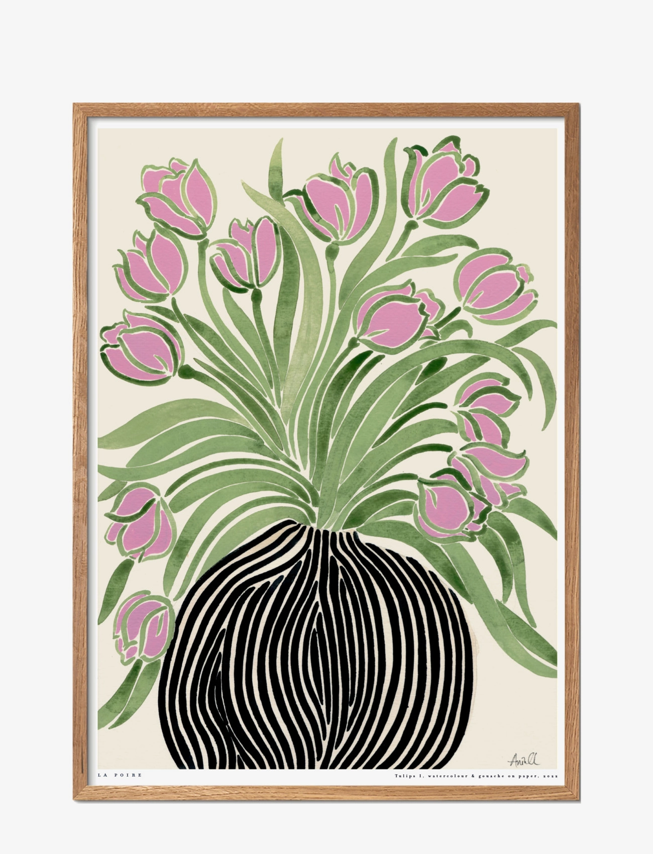 Poster & Frame La Poire Tulips 1, Botanical, Multi/mønstret, Str: A3