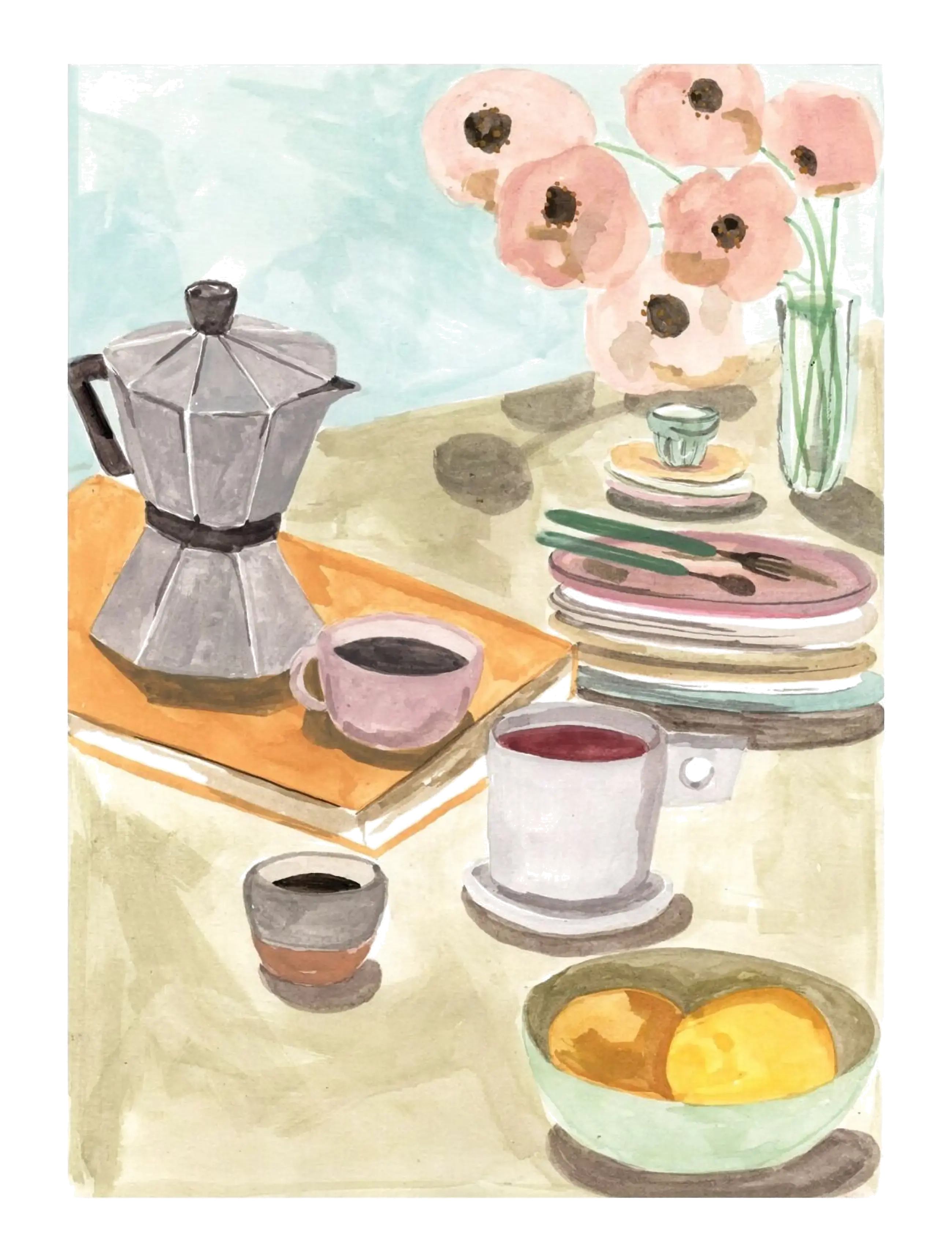 Poster & Frame Breakfast Table - Vis alt - MULTI-COLOURED / multi