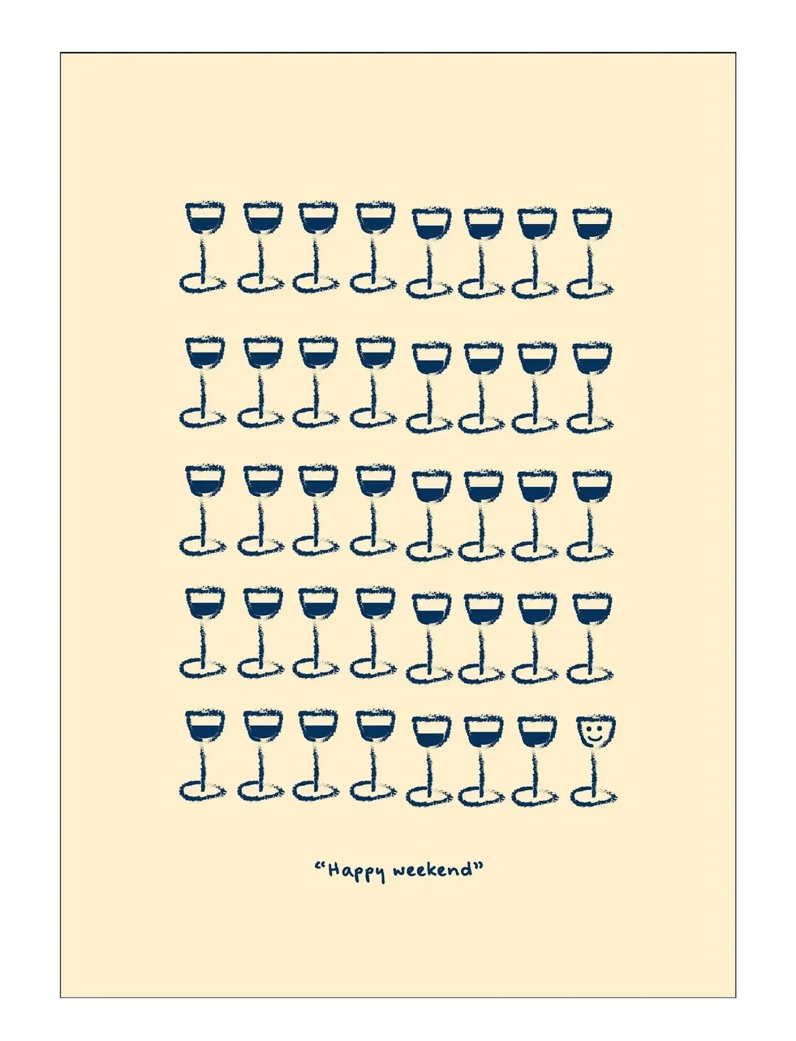 Life of van Dijk - Happyweekend Yellow/Navy - BEIGE