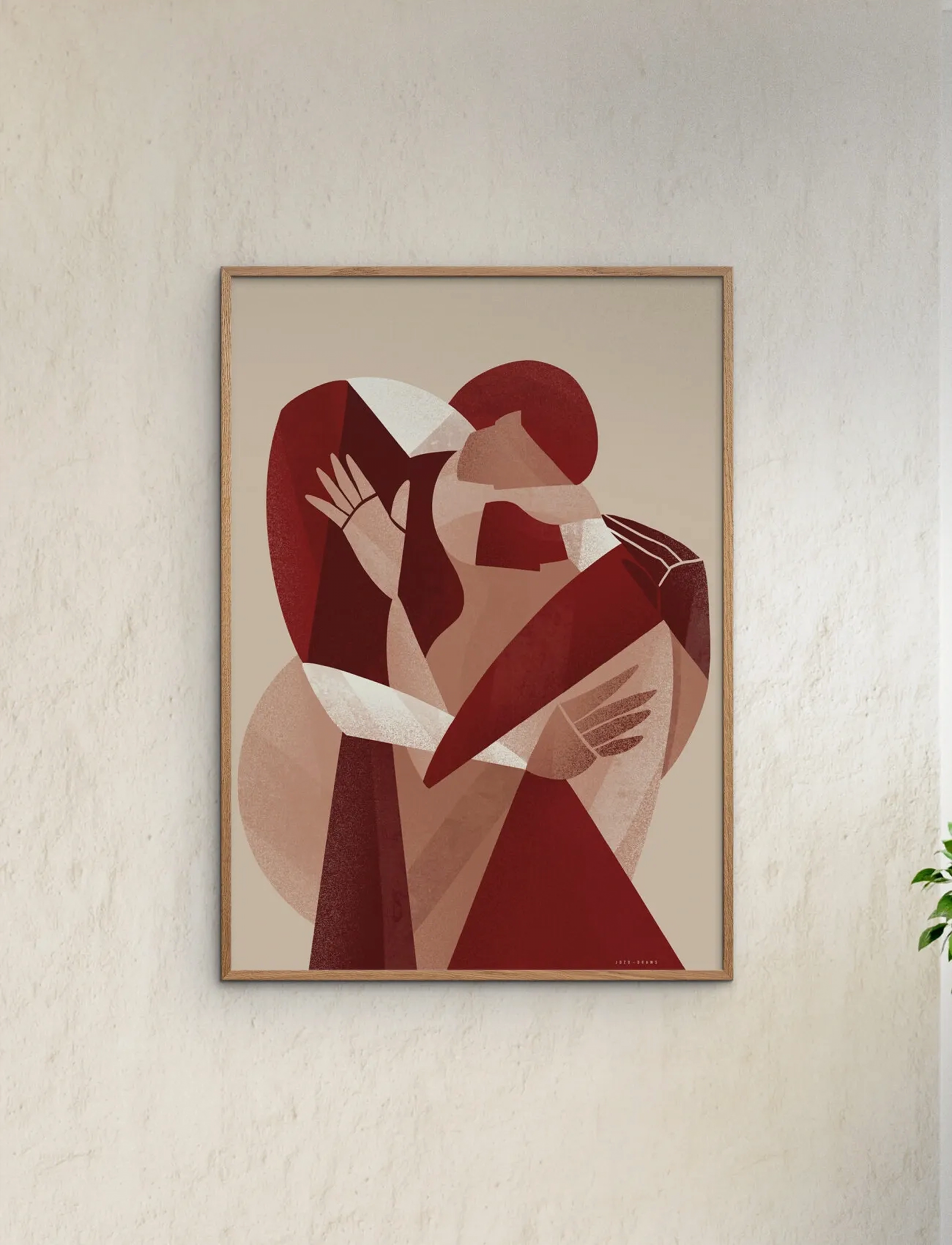 Poster & Frame Jdzo Draws Lovers, 50X70 cm, Posters, Rot - Illustrations, Homeware