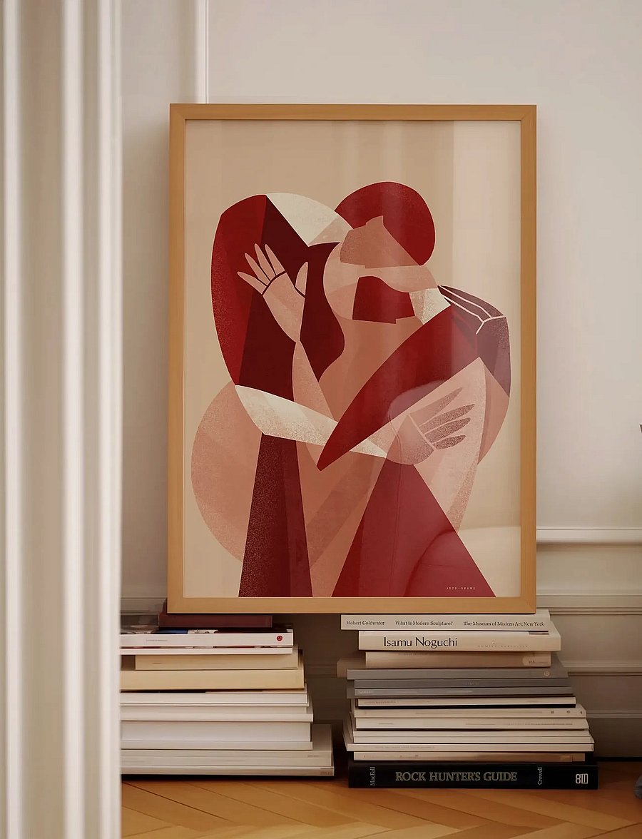 Poster & Frame - Jdzo Draws - Lovers - illustrationen - brown - 2